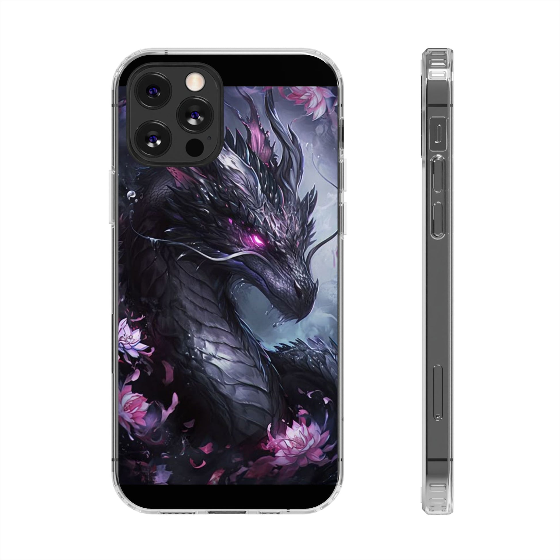 Phone Cases, Purple Dragon Design, iPhone Samsung Case, Protective Cover, Unique