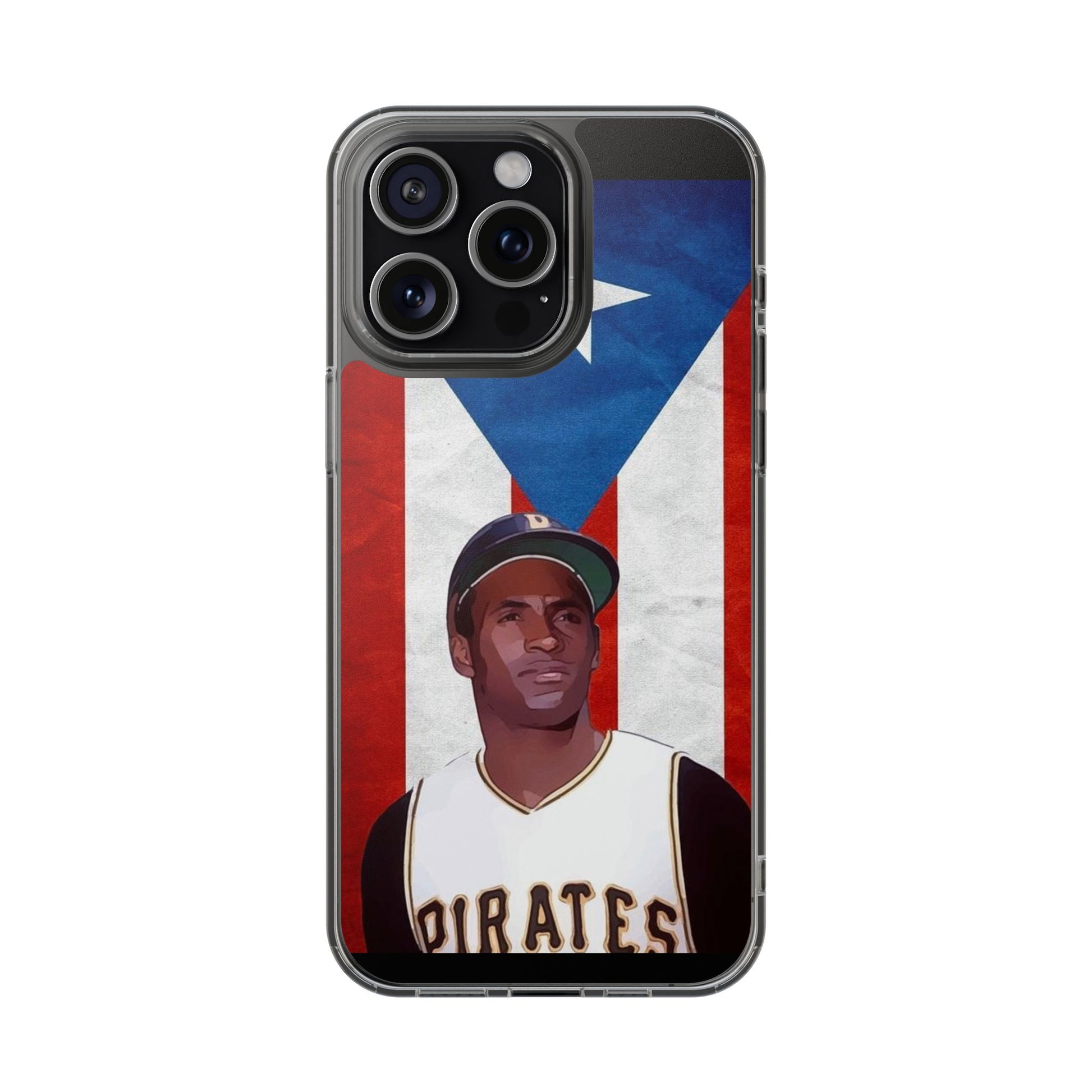 Puerto Rican Baseball Legend Clemente inspired Protective Iphone, Samsung case