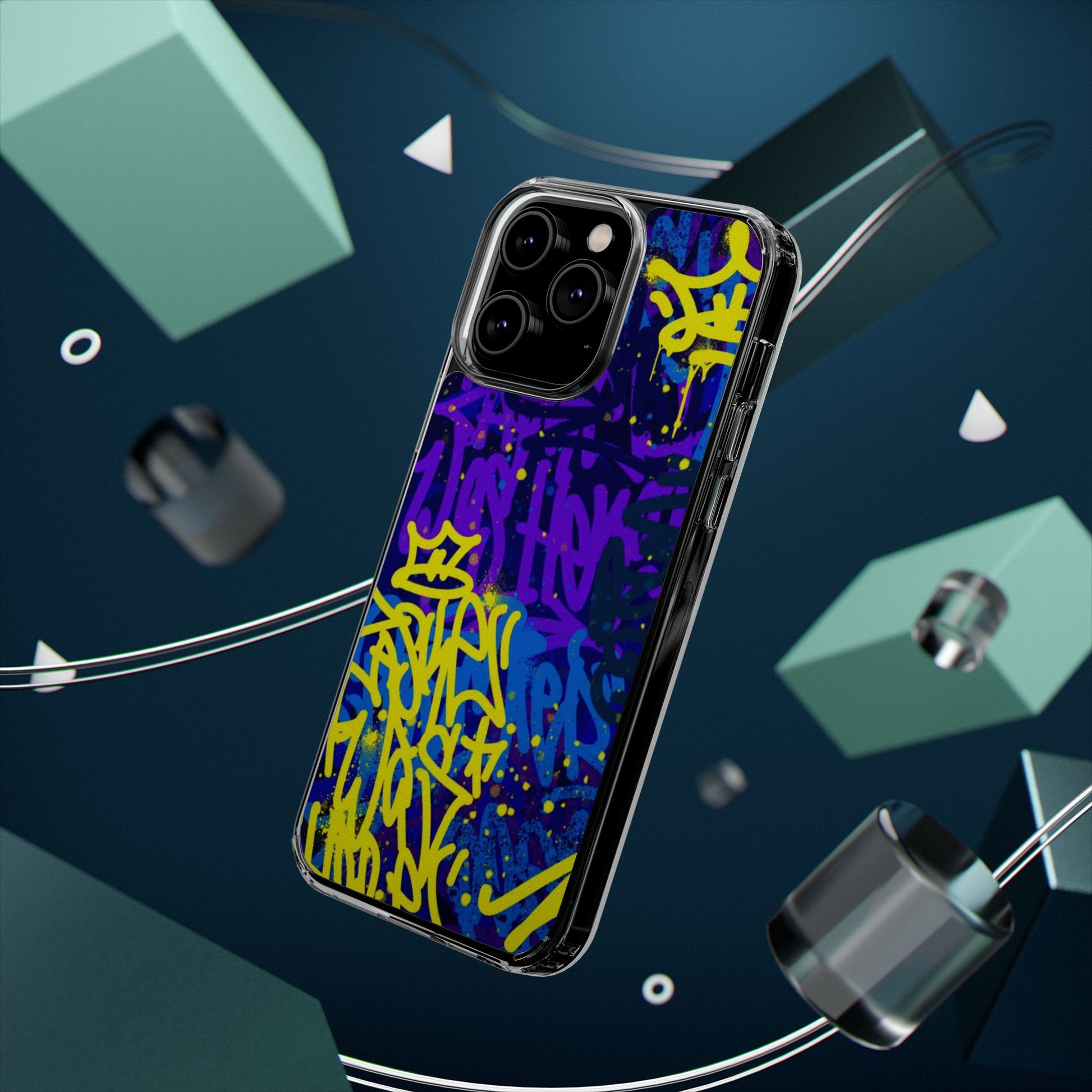 Phone Case, Graffiti Hip Hop Design for Select Iphones and Samsung, Clear Cover,