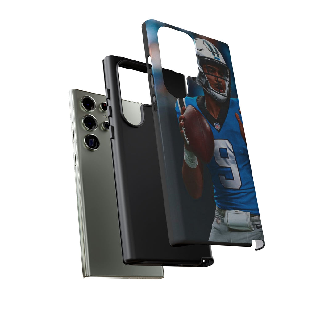 Carolina Panthers Bryce Young Football Tough Cases for iPhones, Samsung, and Pixel
