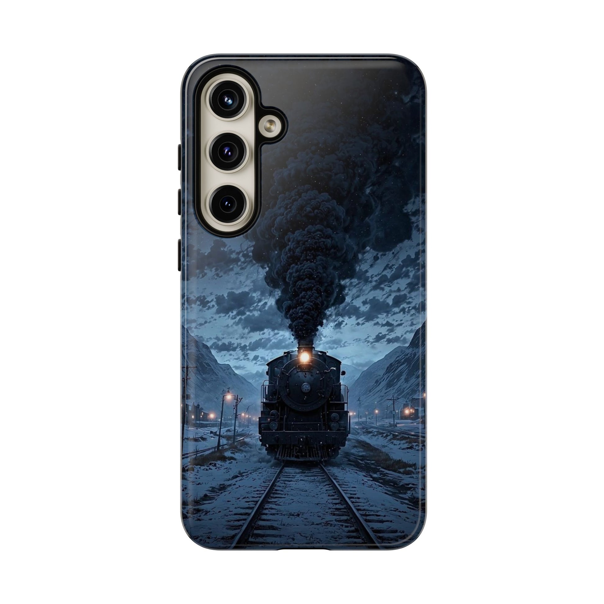 Steam Engine Train Themed Tough Cases for iPhones, Samsung, and Pixel