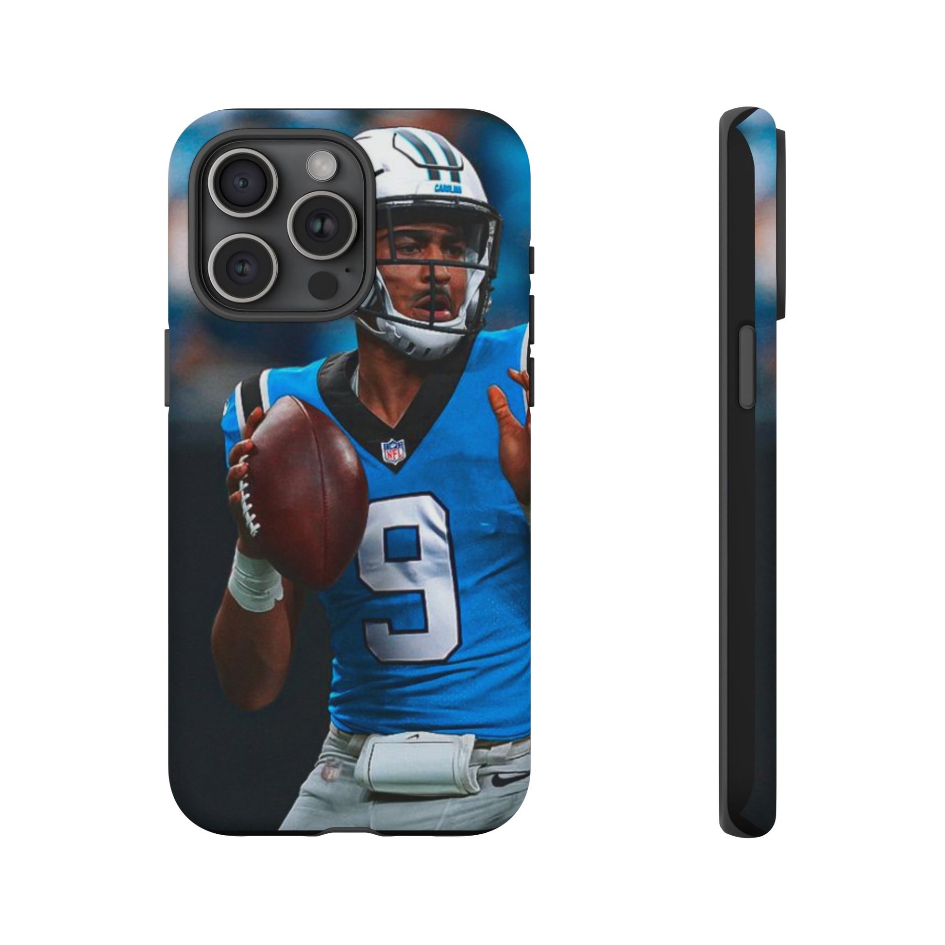 Carolina Panthers Bryce Young Football Tough Cases for iPhones, Samsung, and Pixel