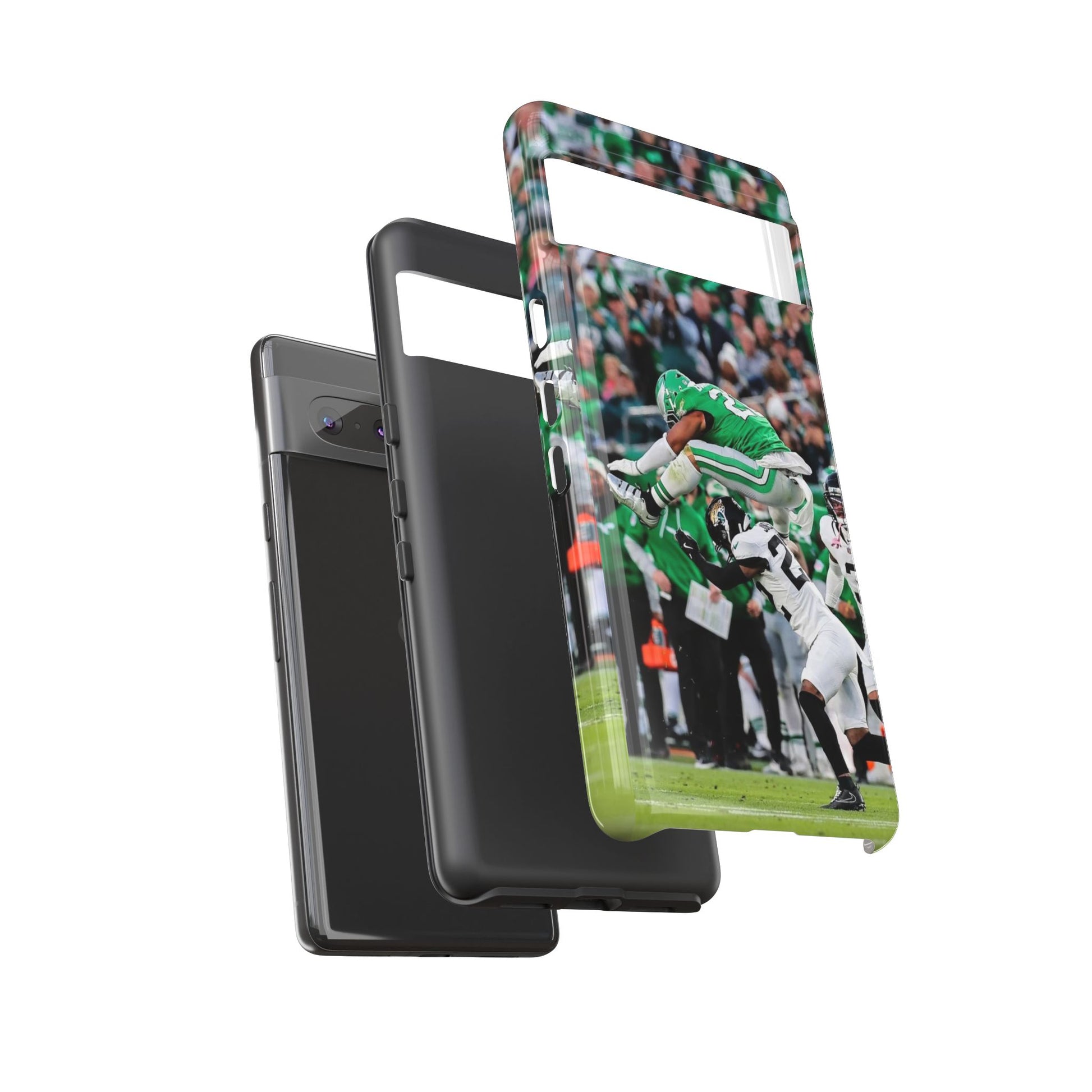 Saquon Barkley The Huddle Eagles Football Tough Cases for iPhones, Samsung, and Pixel