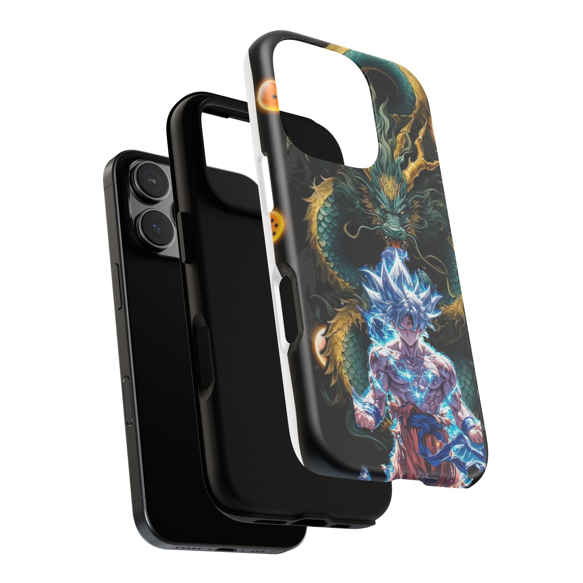 Anime Goku x Shenron Dragonball Z Tough Cases for iPhones, Samsung, and Pixel