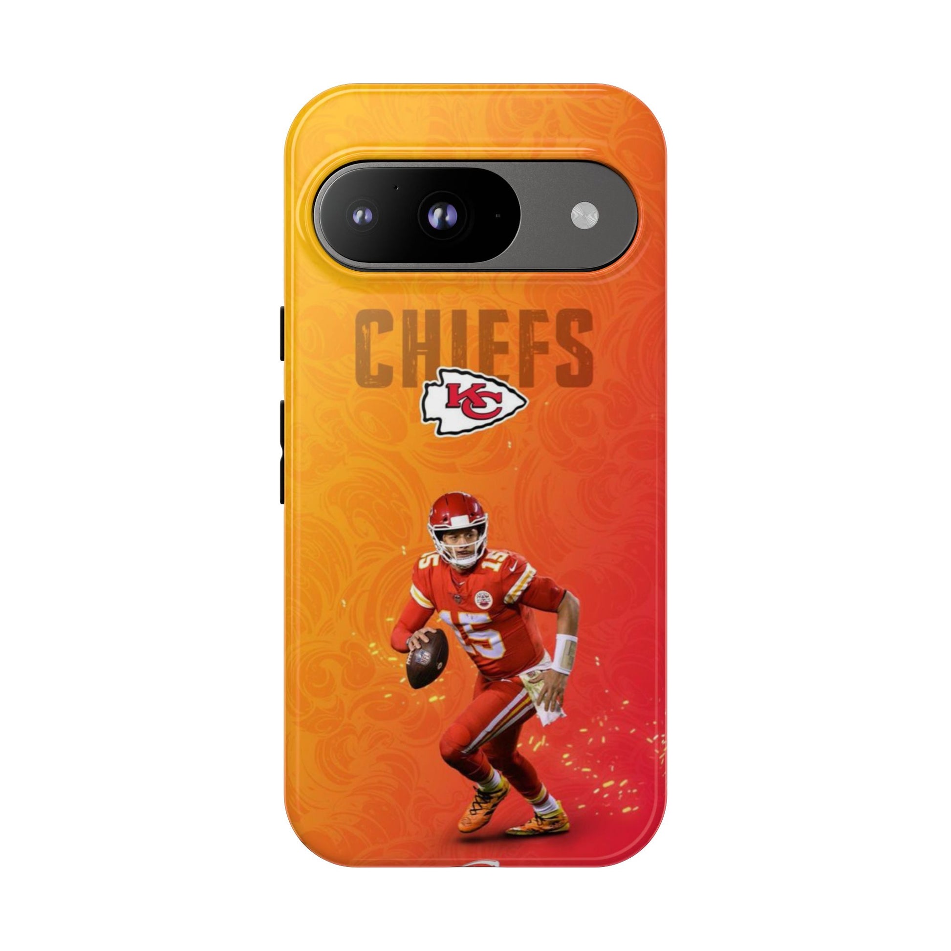 Kansas City Chiefs Patrick Mahomes Football Tough Cases for iPhones, Samsung, and Pixel
