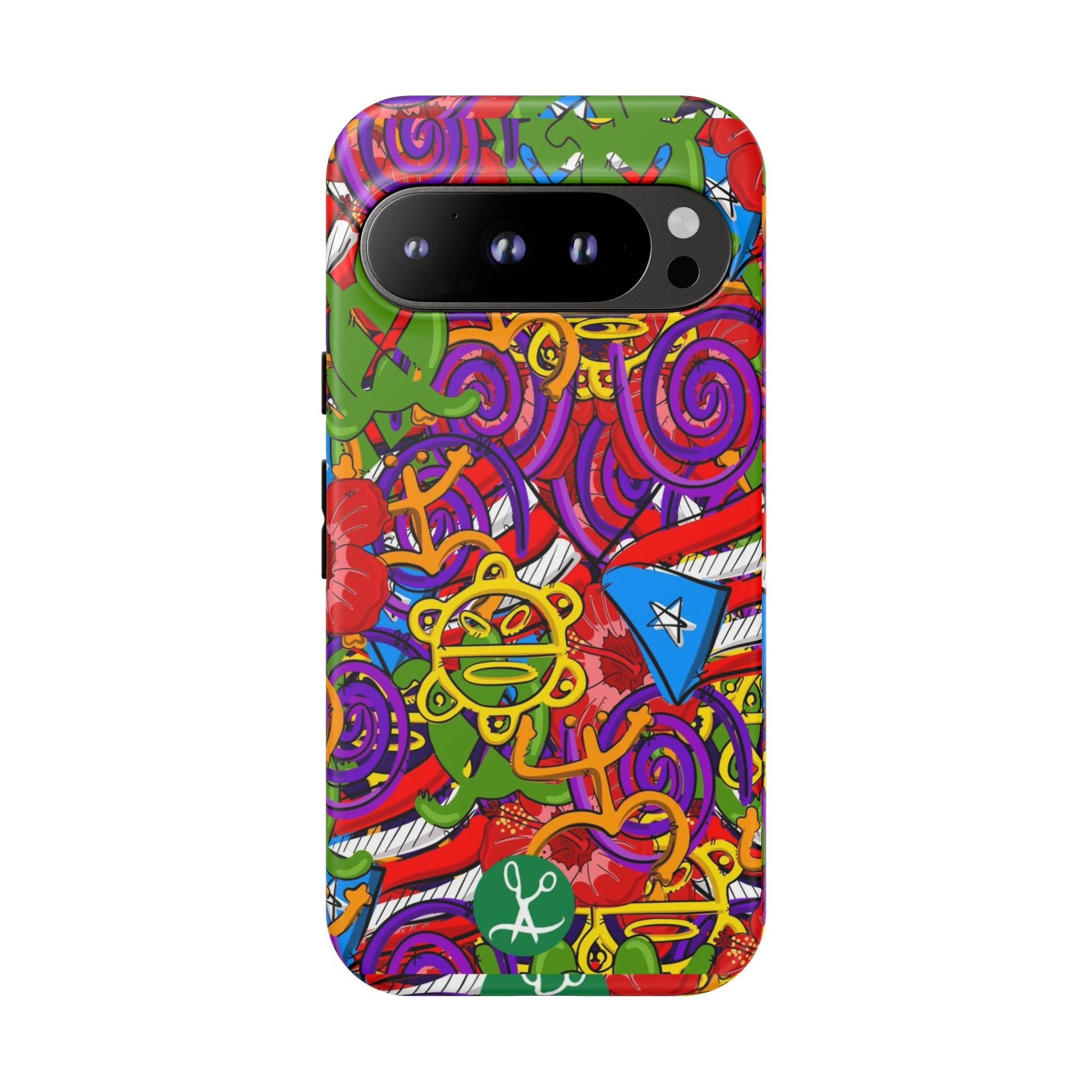 Puerto Rico Taino Tribal Art Tough Cases for iPhones, Samsung, and Pixel