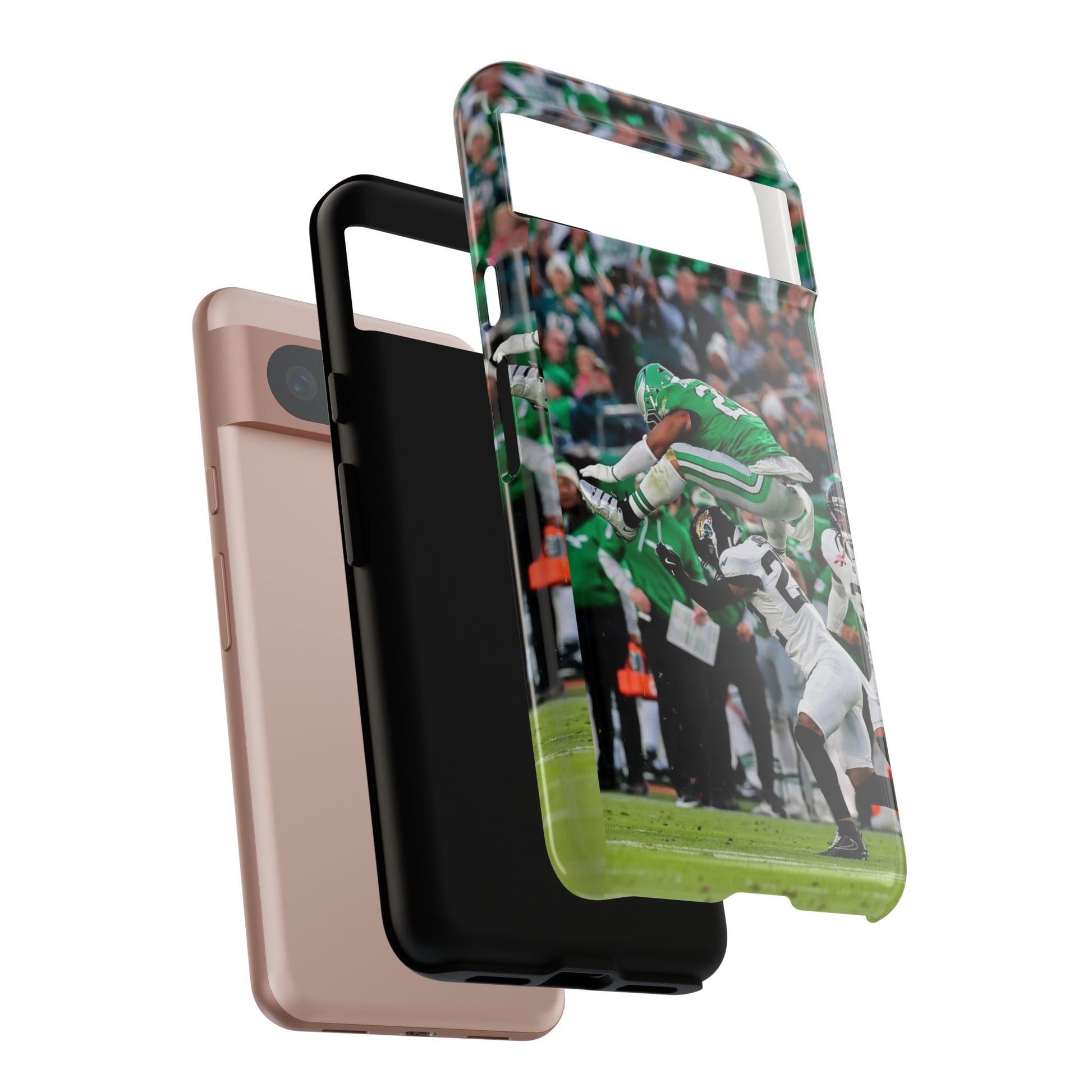 Saquon Barkley The Huddle Eagles Football Tough Cases for iPhones, Samsung, and Pixel