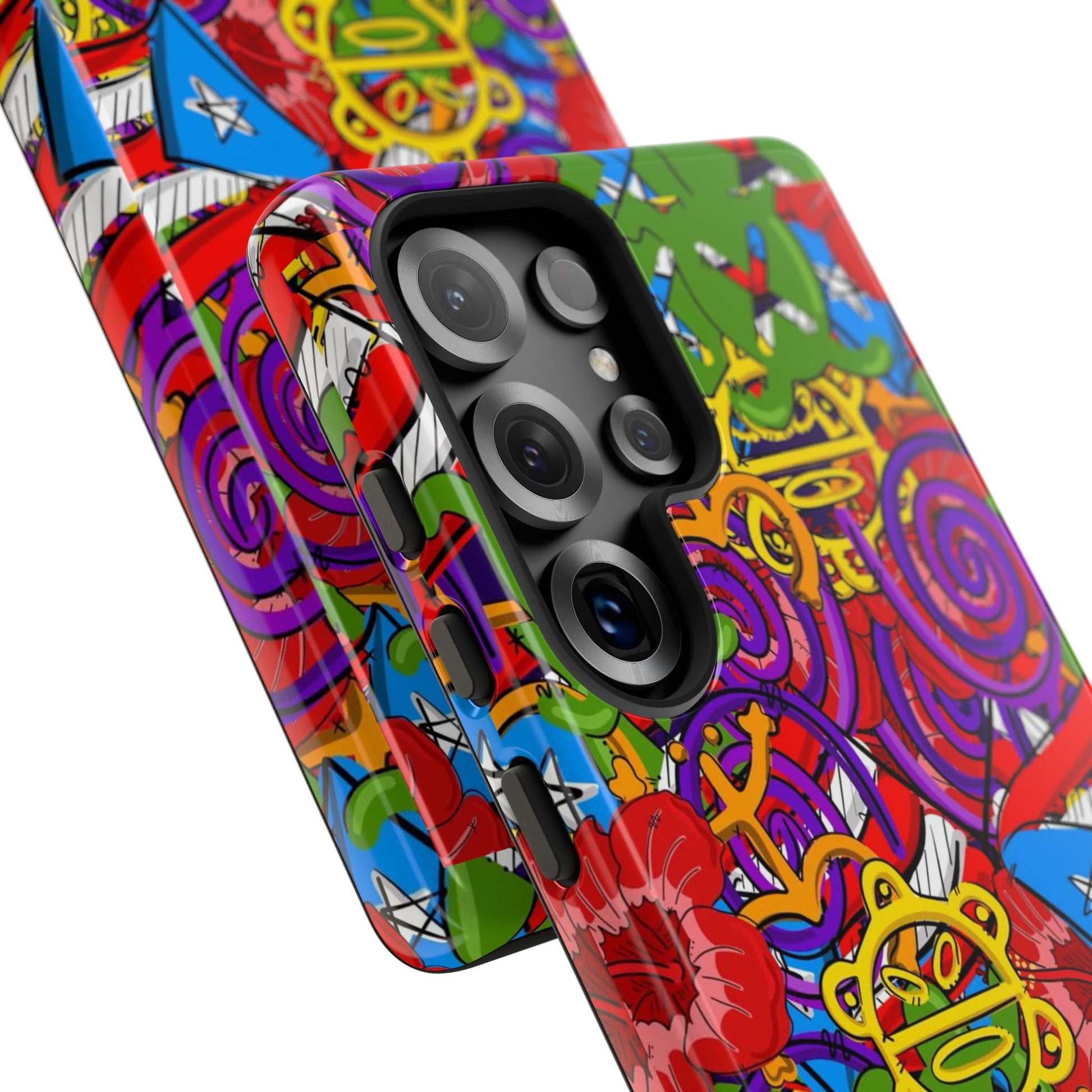 Puerto Rico Taino Tribal Art Tough Cases for iPhones, Samsung, and Pixel