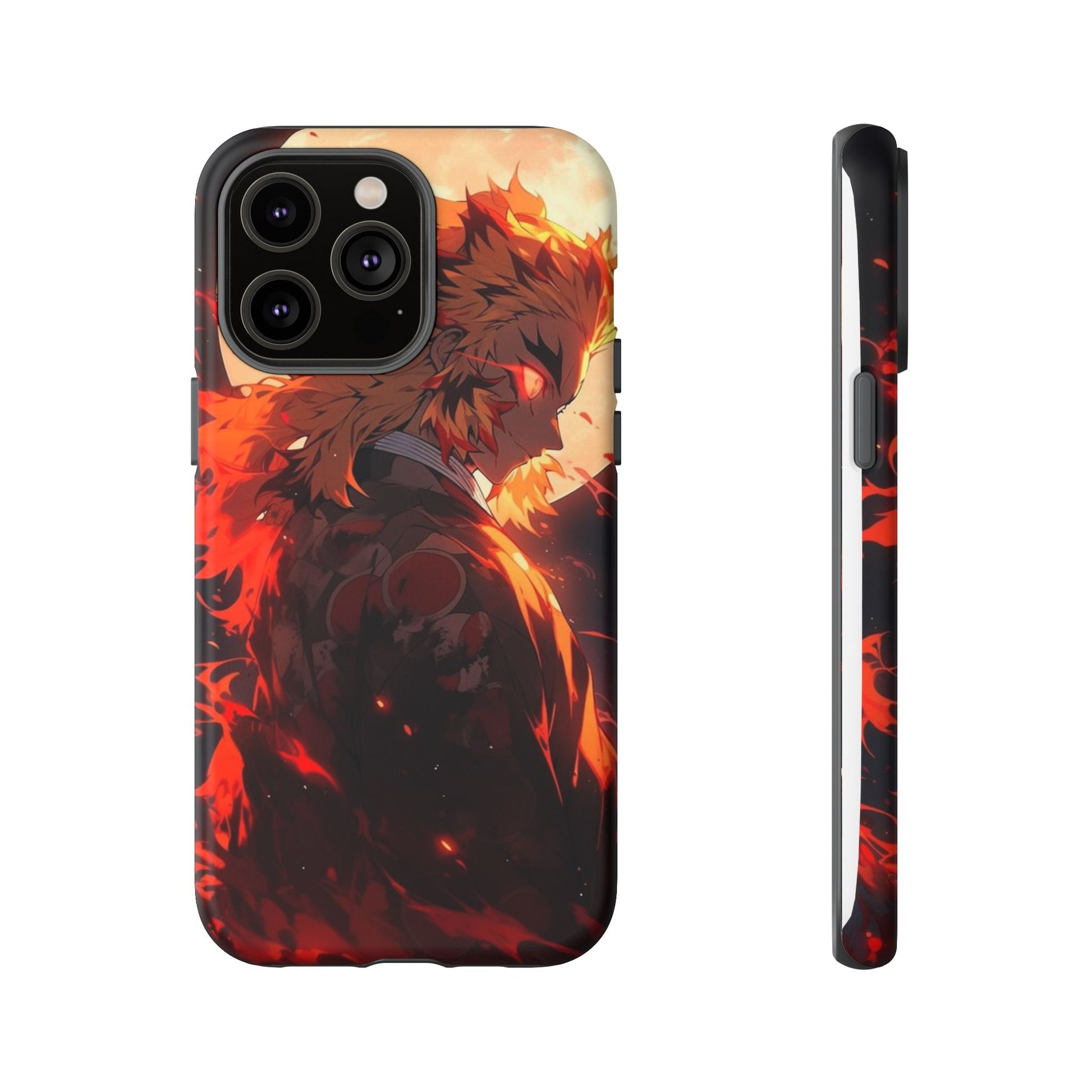 Demon Sl;ayer Rengoku Anime Phone Case, Tough Cases for iPhones, Samsung, and Pixel