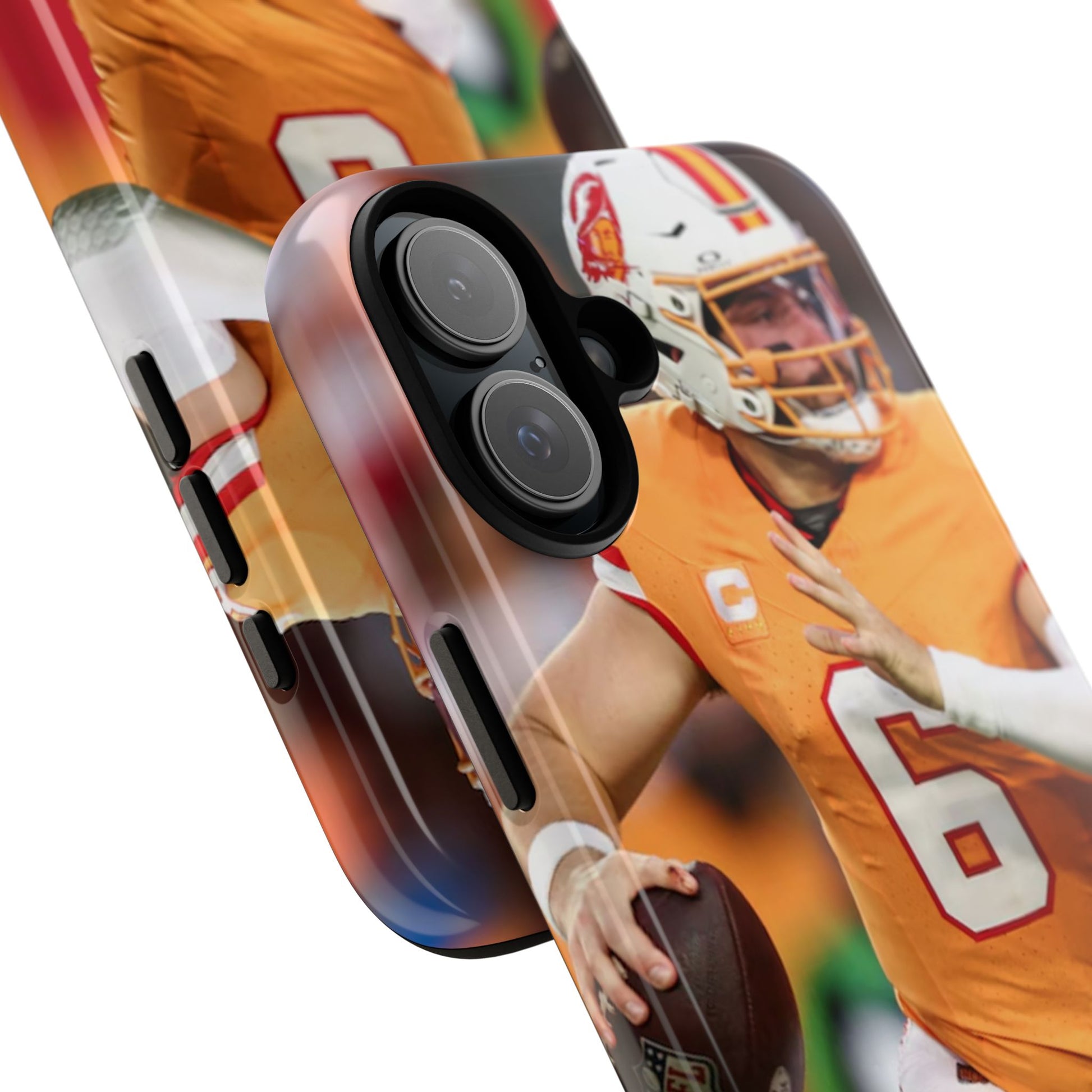 Tampa Bay Buccaneers Baker Mayfield Football Tough Cases for iPhones, Samsung, and Pixel