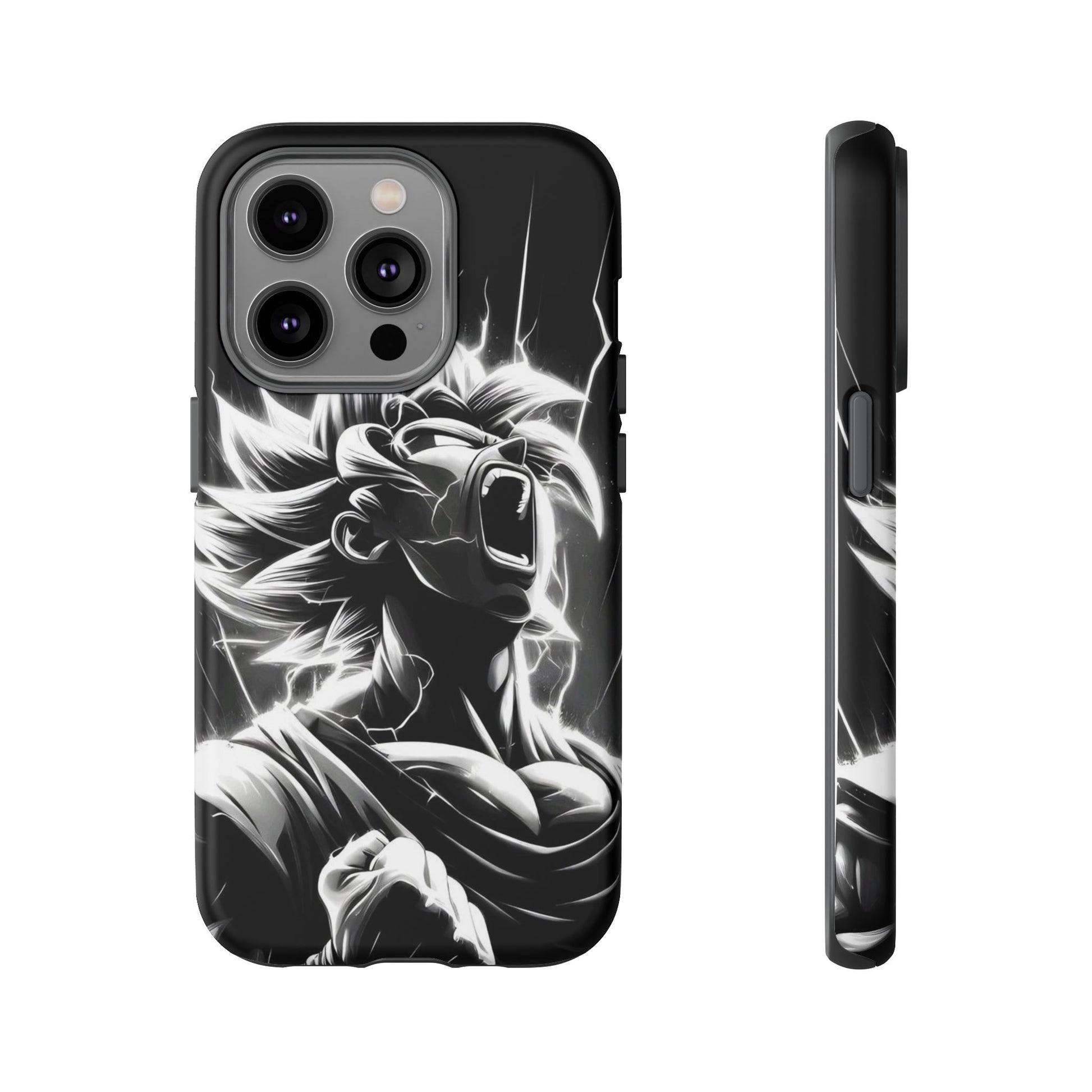 Anime Saiyan Rage Dragon ball Z Tough Cases for iPhones, Samsung, and Pixel