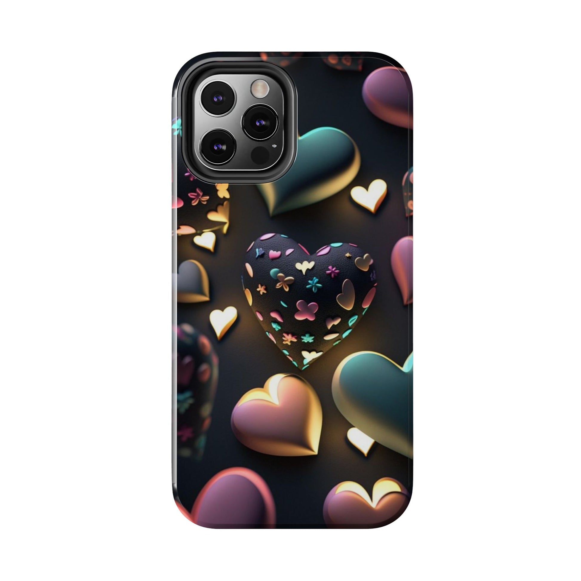 Floating Hearts Themed Tough Phone Cases for Iphones & Samsung Phones