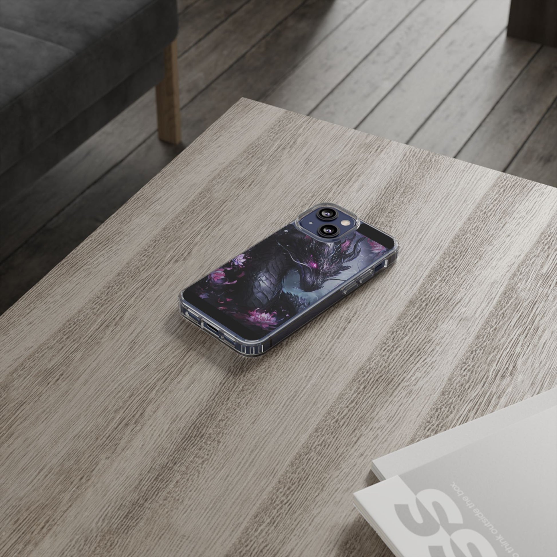 Phone Cases, Purple Dragon Design, iPhone Samsung Case, Protective Cover, Unique