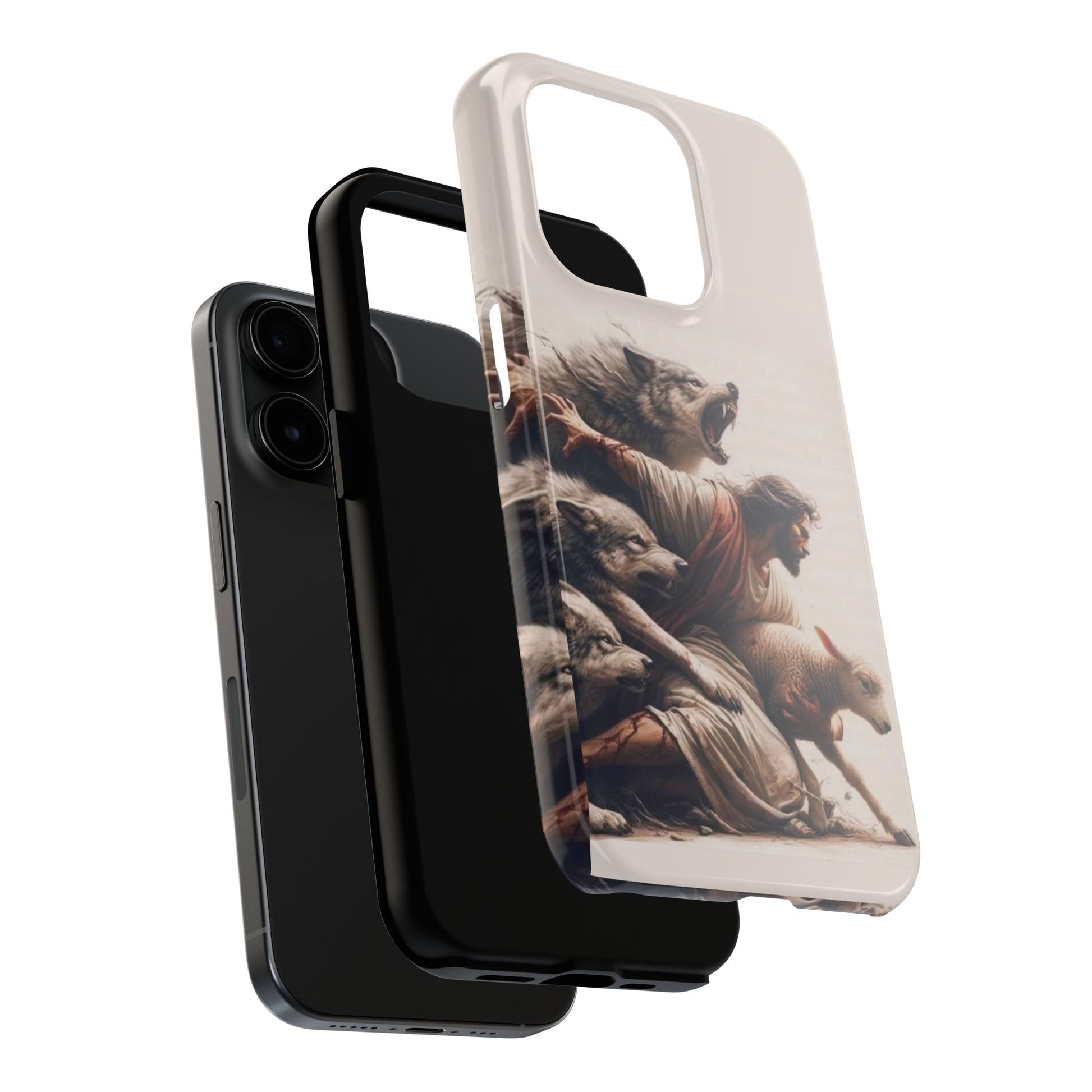 Jesus x Wolves Christian Themed Tough Phone Cases for Iphones & Samsung Phones