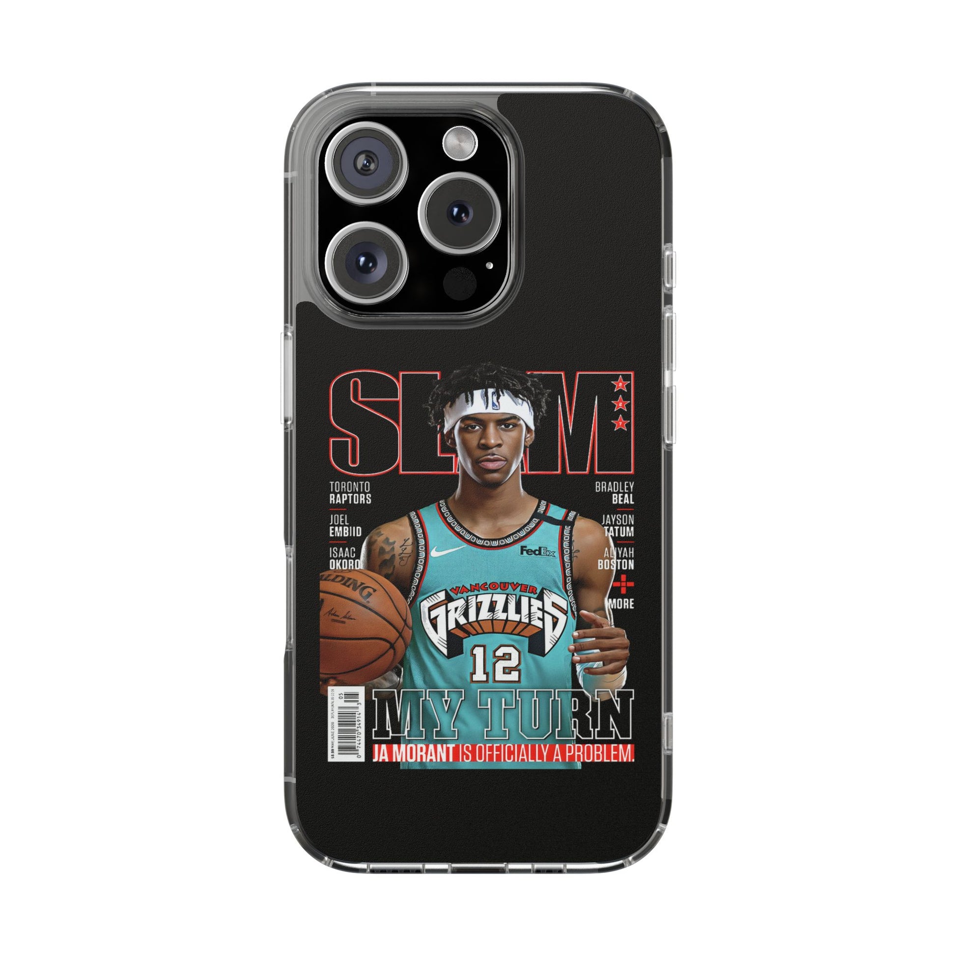 Ja Morant SLAM themed Basketball Inspired design Clear Phone Cases