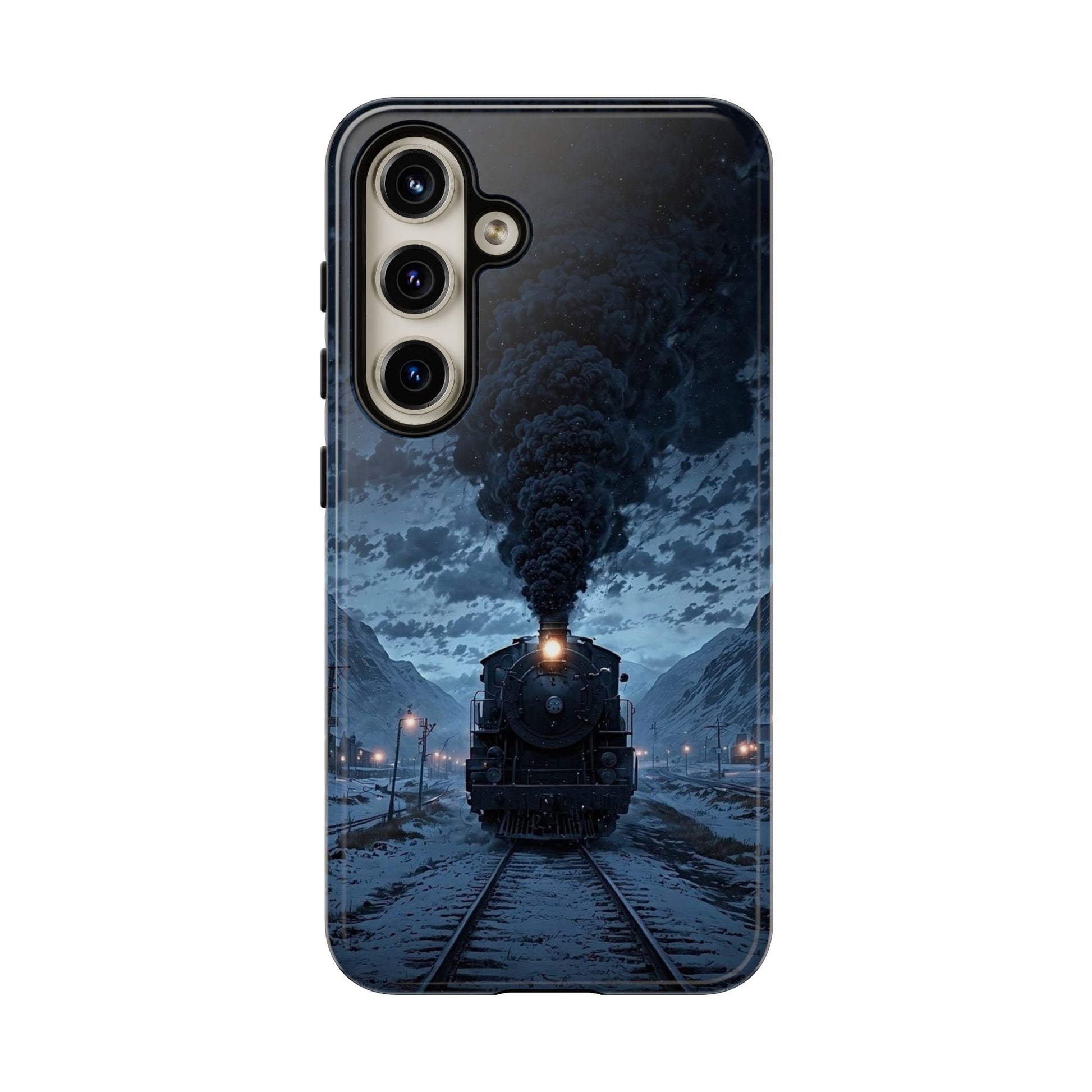 Steam Engine Train Themed Tough Cases for iPhones, Samsung, and Pixel