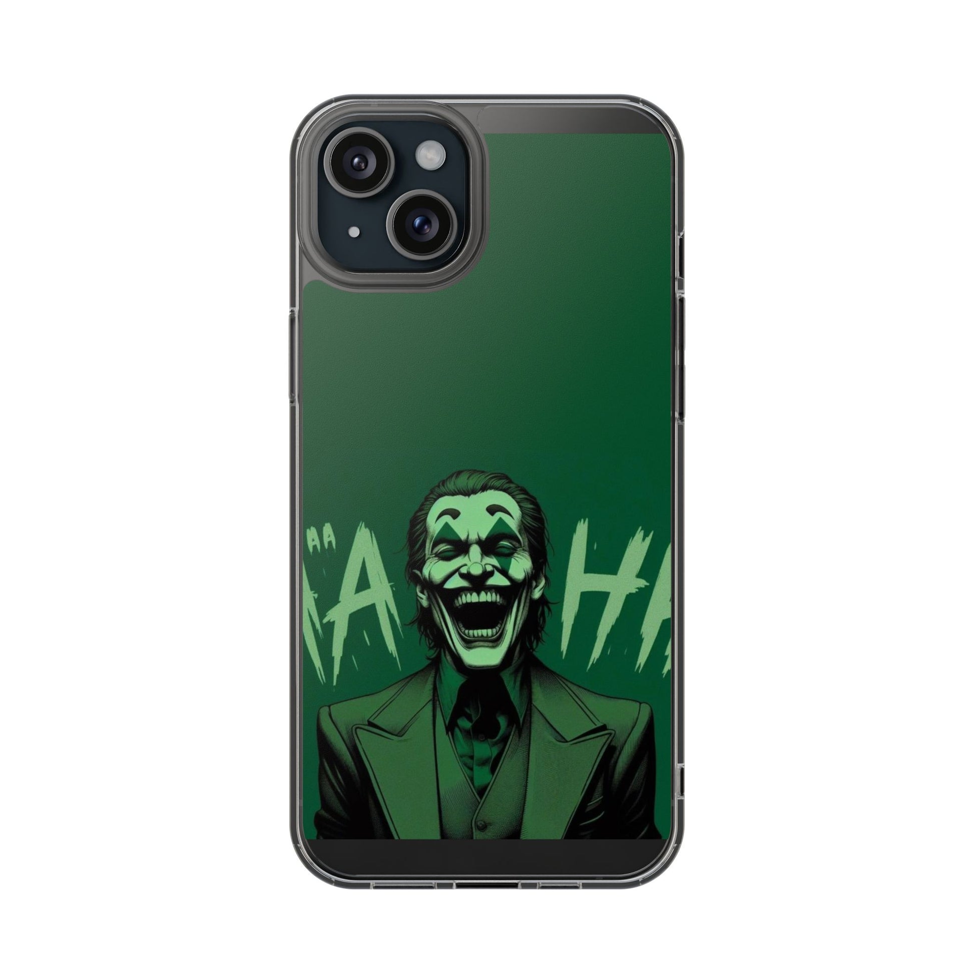 Phone Case, Comic book Inspired Design Joker Hahaha, Clear Phone Cover, Funny