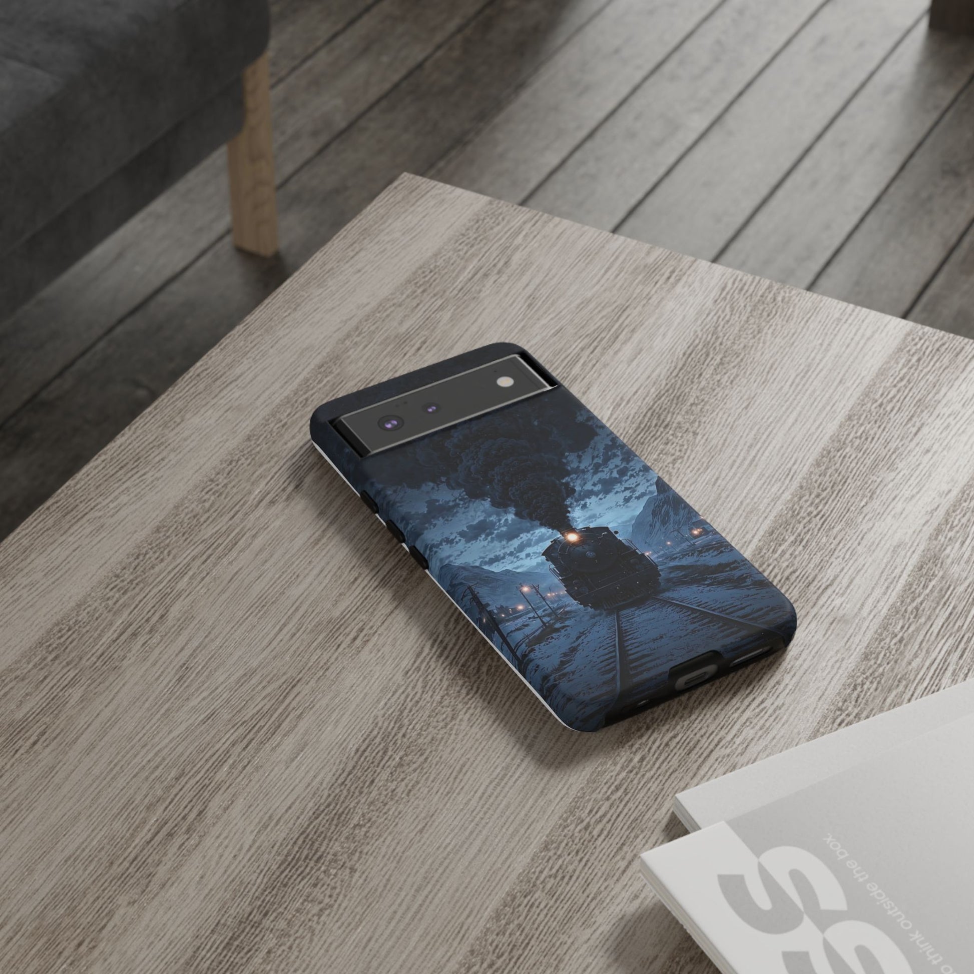 Steam Engine Train Themed Tough Cases for iPhones, Samsung, and Pixel