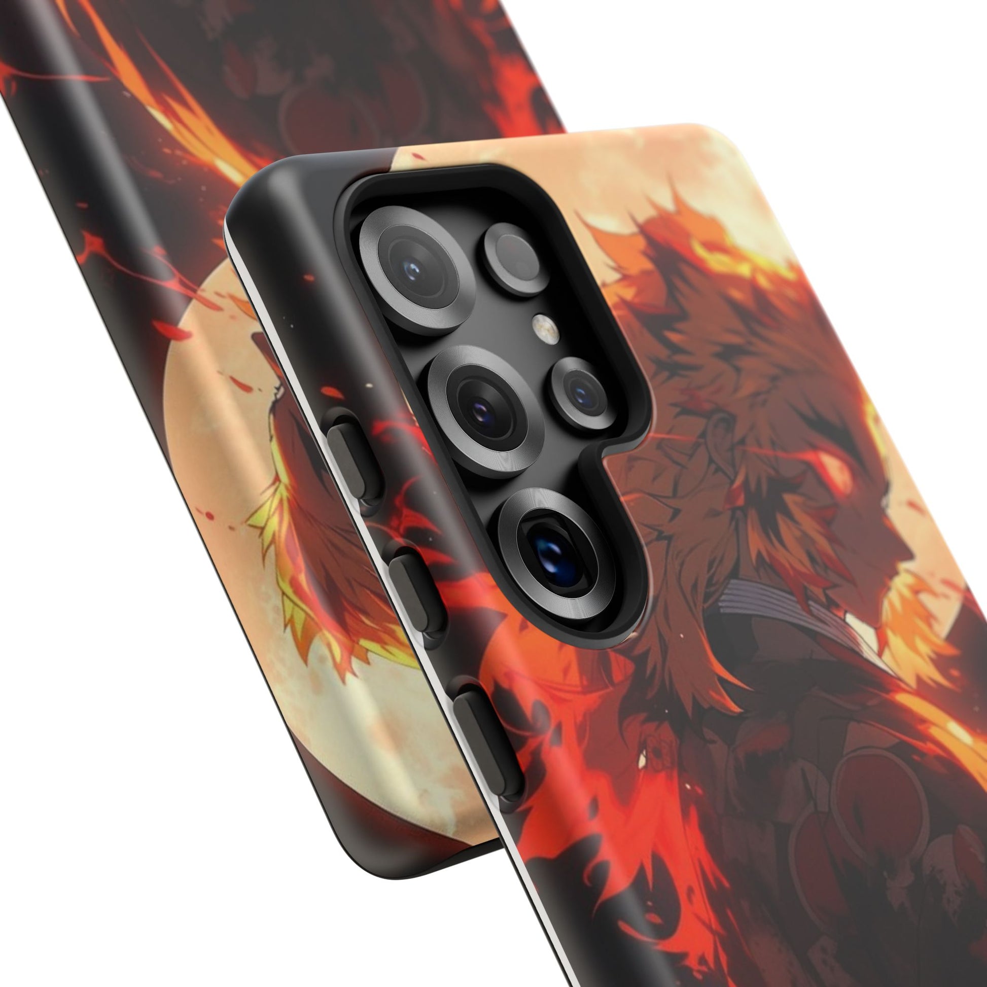 Demon Sl;ayer Rengoku Anime Phone Case, Tough Cases for iPhones, Samsung, and Pixel