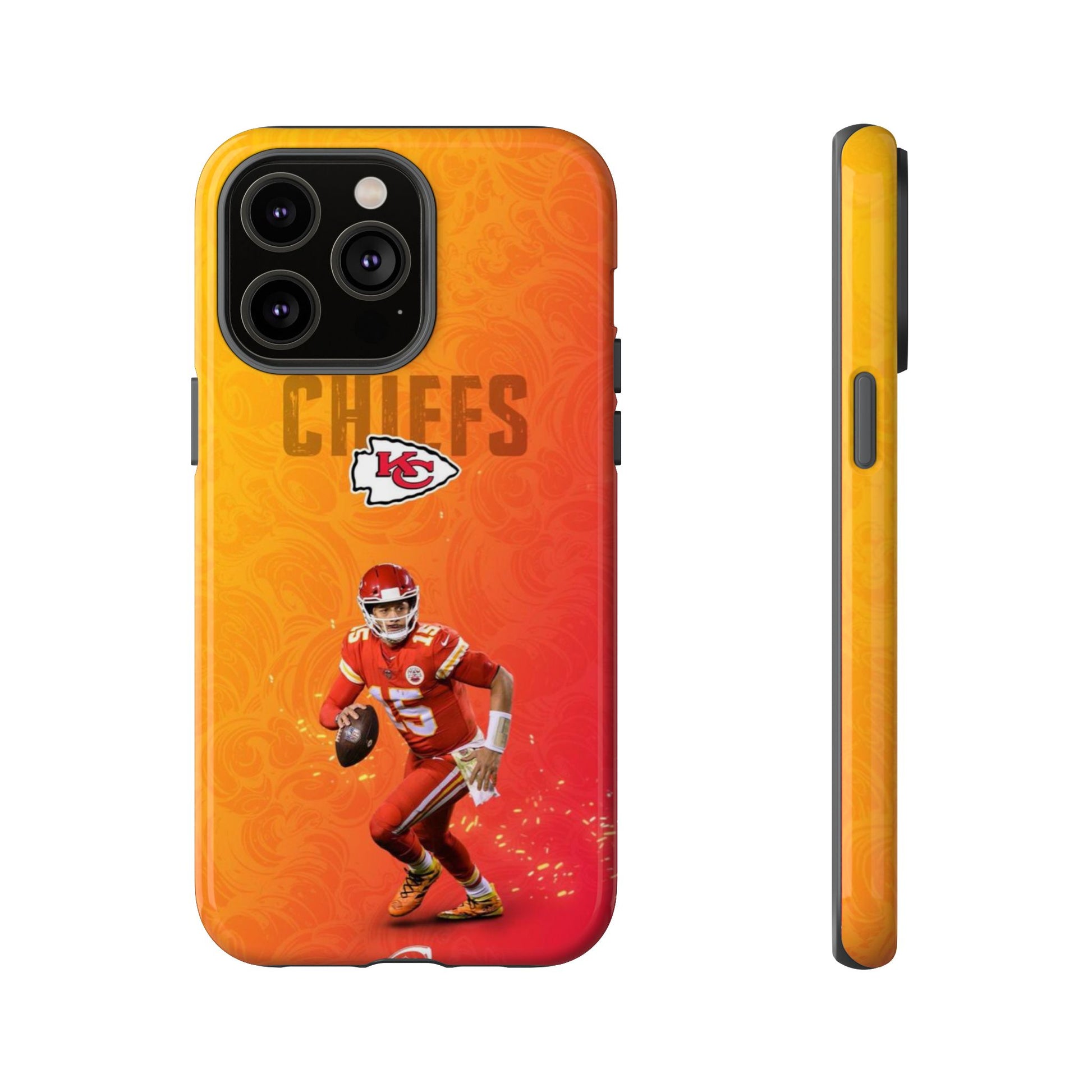 Kansas City Chiefs Patrick Mahomes Football Tough Cases for iPhones, Samsung, and Pixel