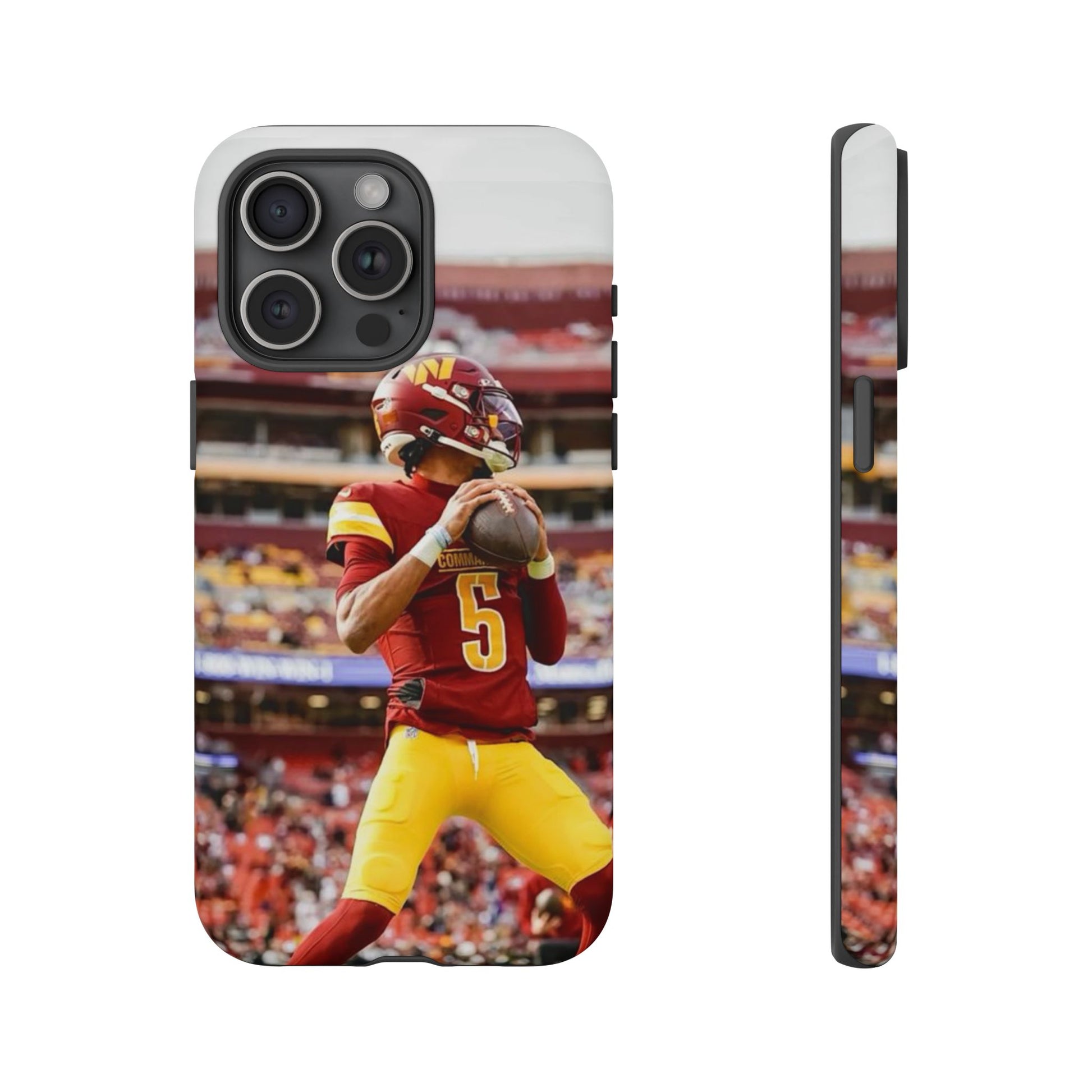 Jayden Daniels Washington Football Tough Cases for iPhones, Samsung, and Pixel
