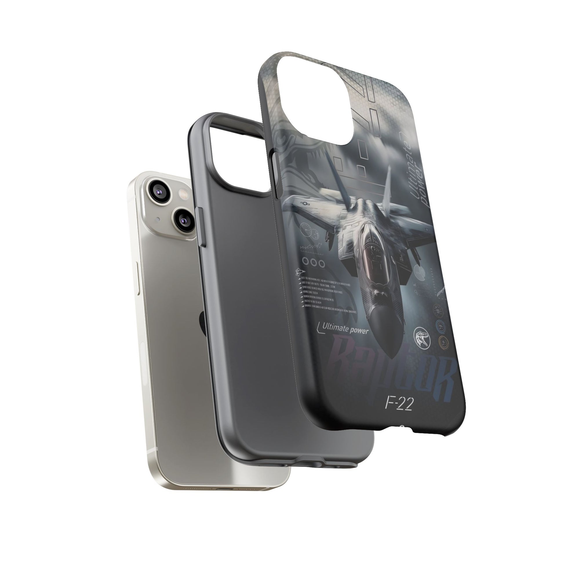 F-22 Raptor Fighter Jet Tough Cases for iPhones, Samsung, and Pixel