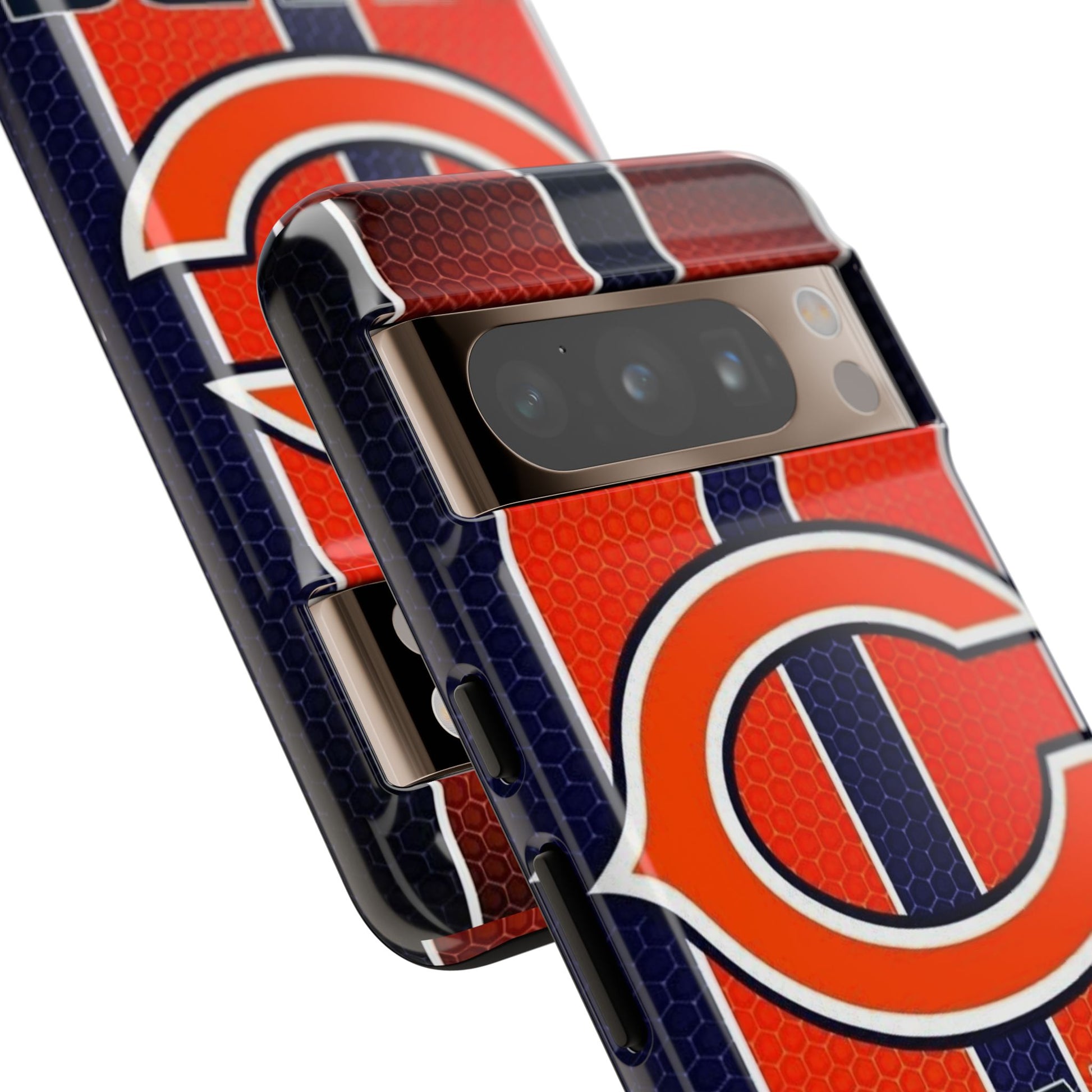 Chicago Bears Stripes Football Phone Case, Tough Cases for iPhones, Samsung, and Pixel