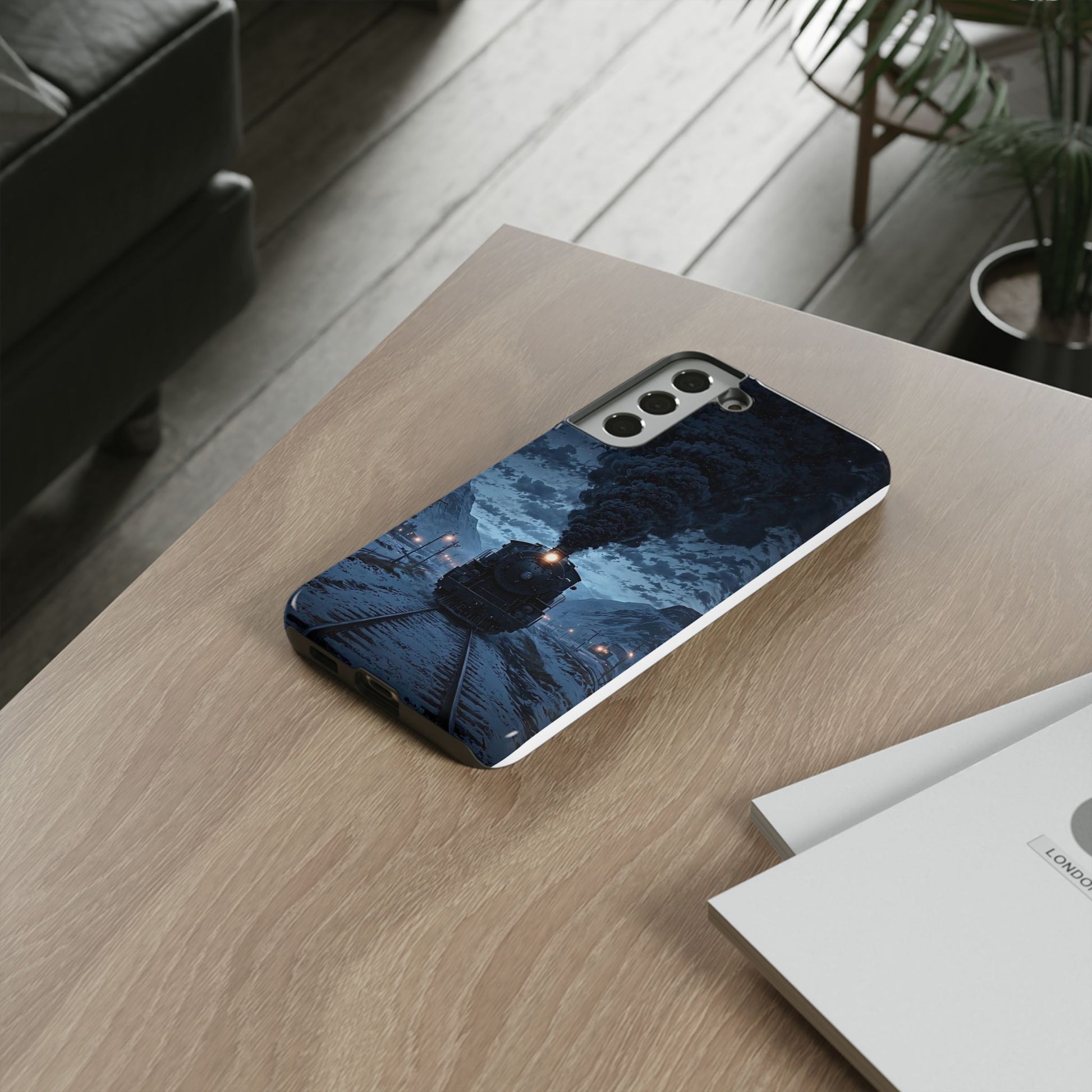 Steam Engine Train Themed Tough Cases for iPhones, Samsung, and Pixel