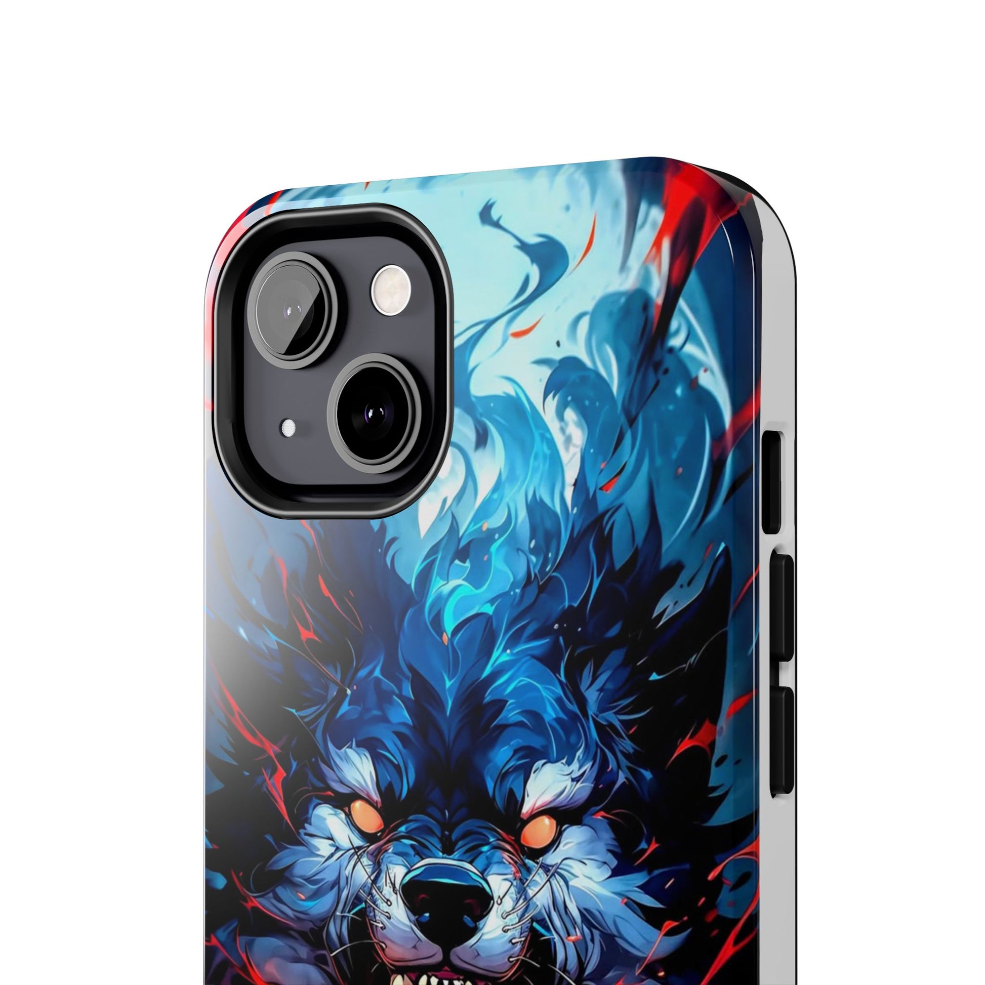 Aggressive Wolf Art Themed Tough Phone Cases for Iphones & Samsung Phones