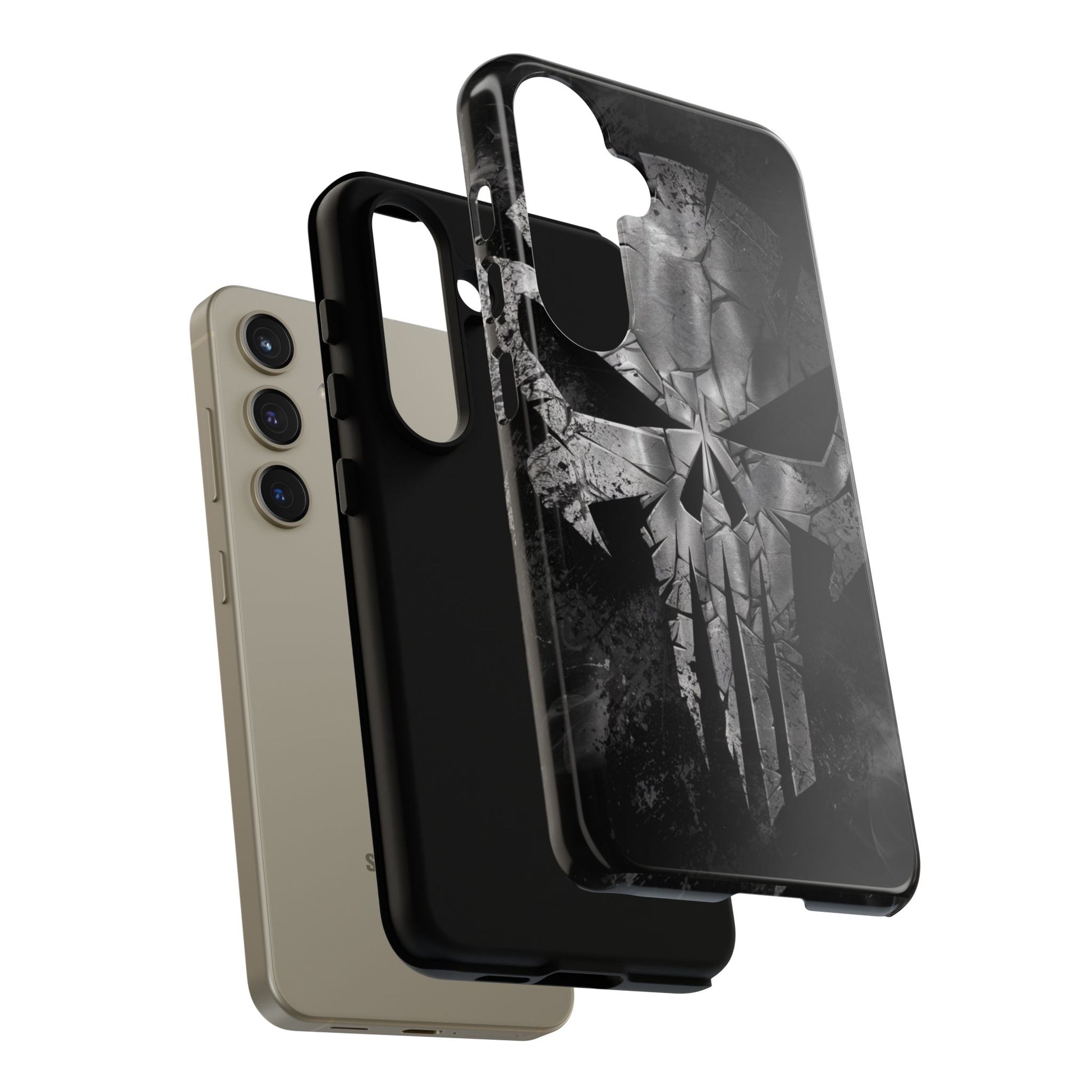 The Punisher Logo Art Tough Cases for iPhones, Samsung, and Pixel