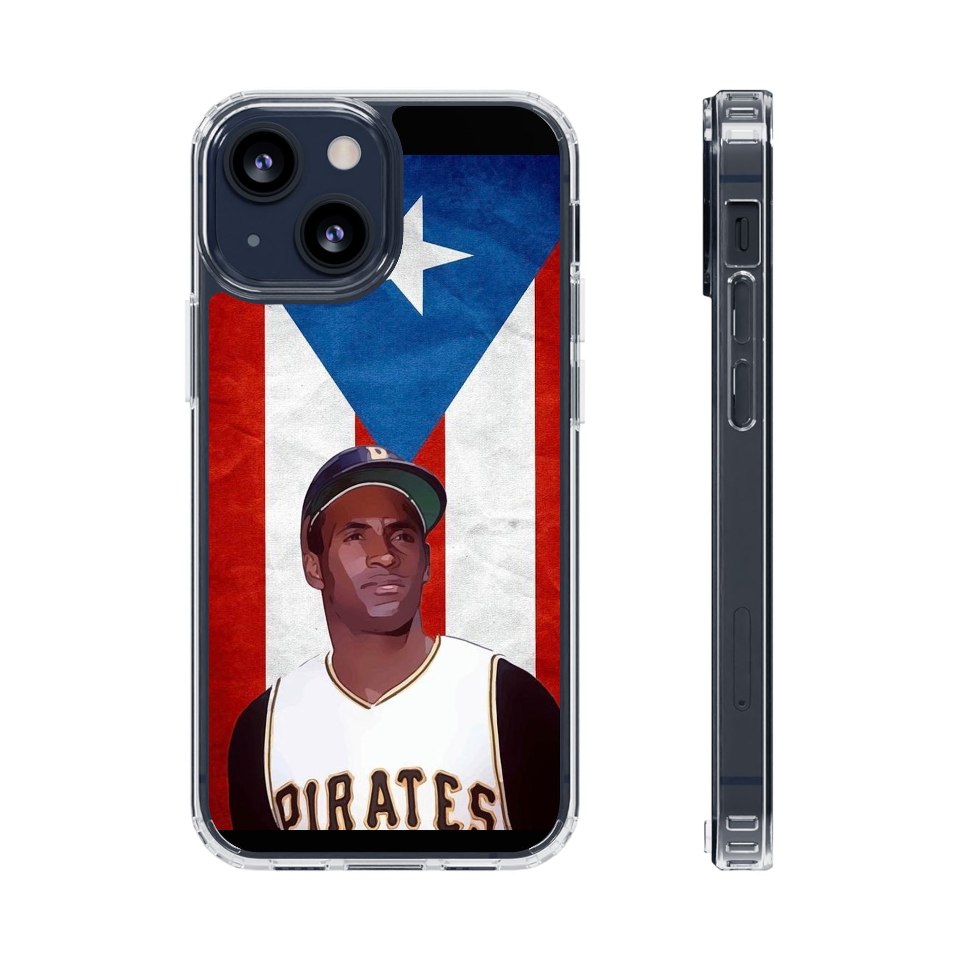 Puerto Rican Baseball Legend Clemente inspired Protective Iphone, Samsung case