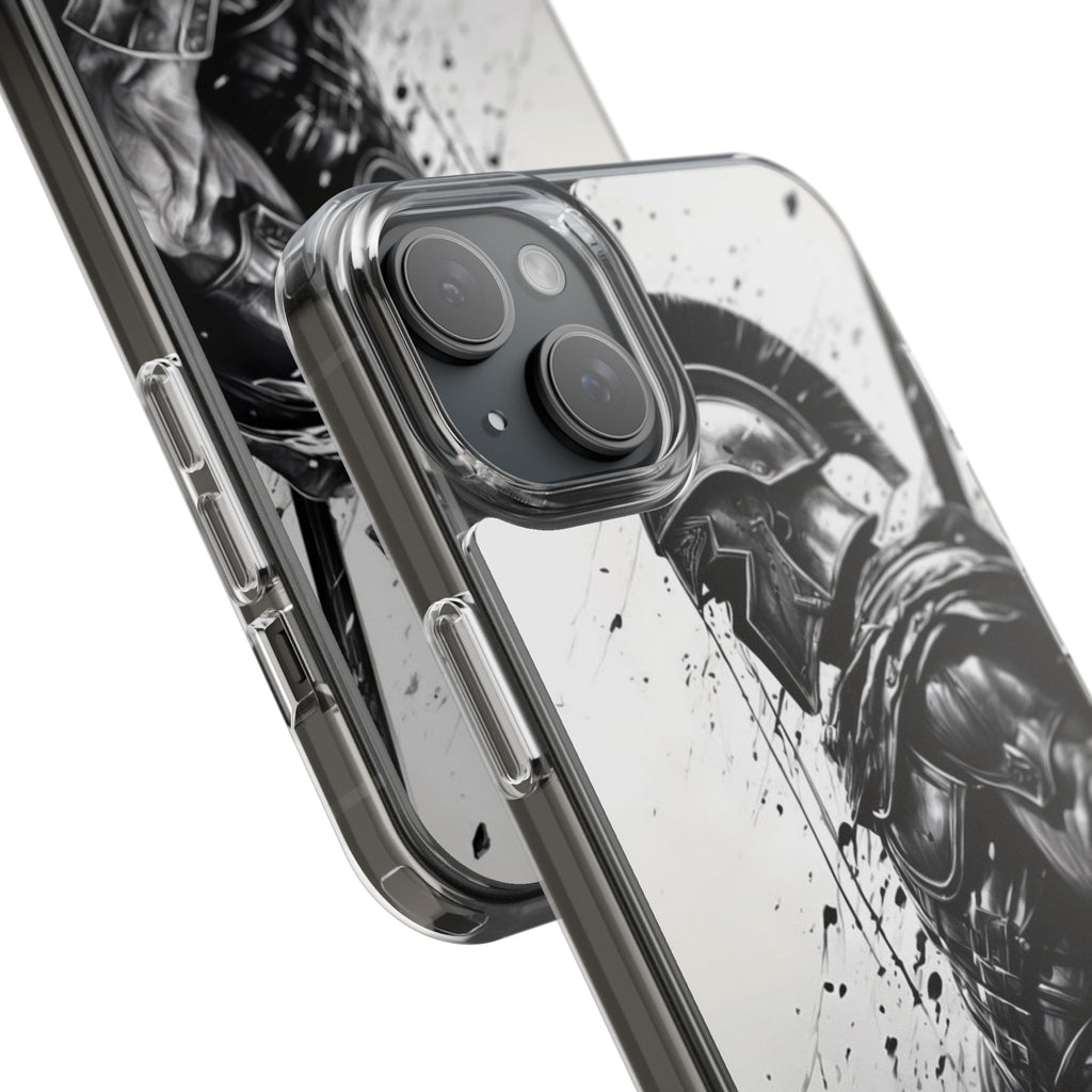 Spartan Soldier Inspired design Clear Phone Cases for Iphone and Samsung