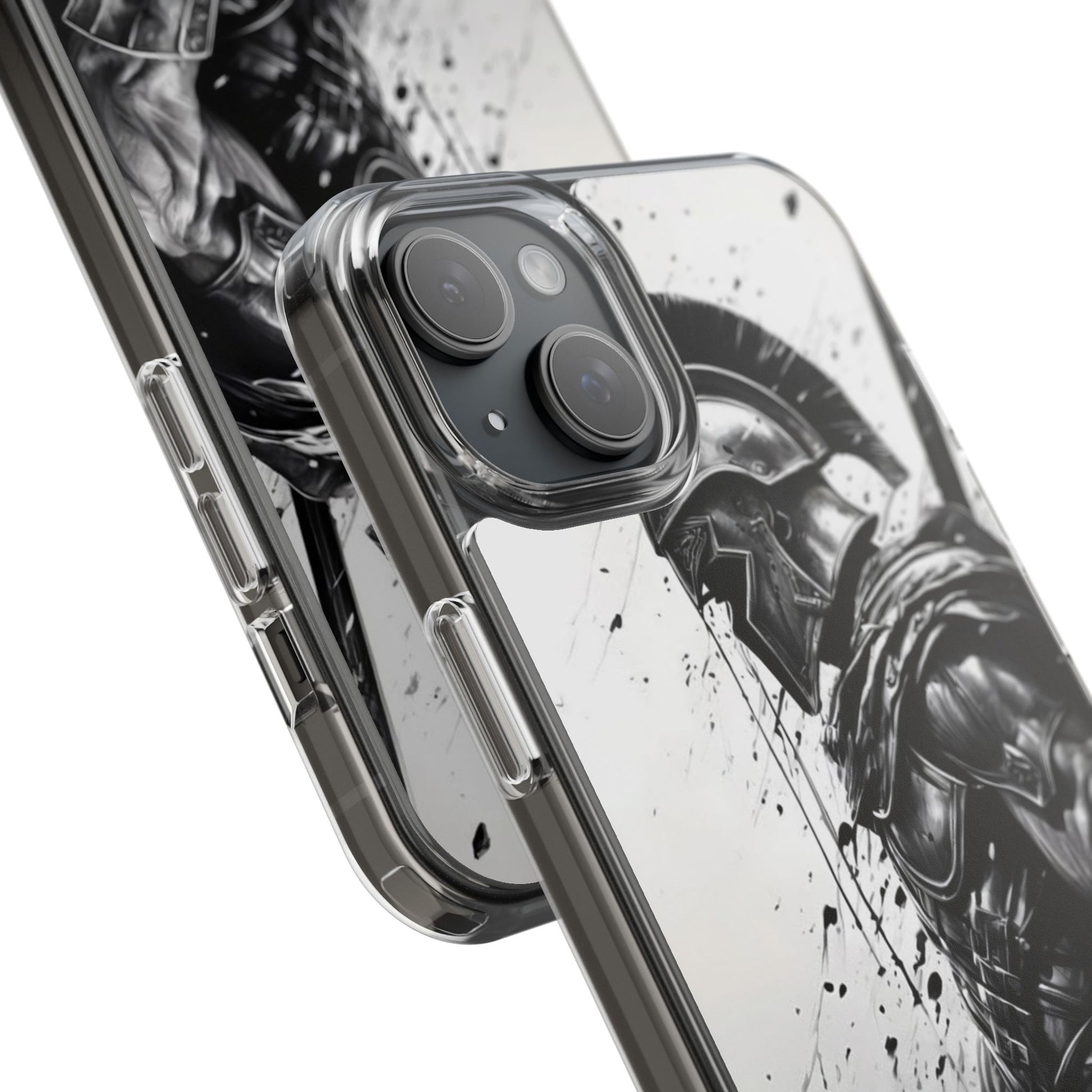 Spartan Soldier Inspired design Clear Phone Cases for Iphone and Samsung