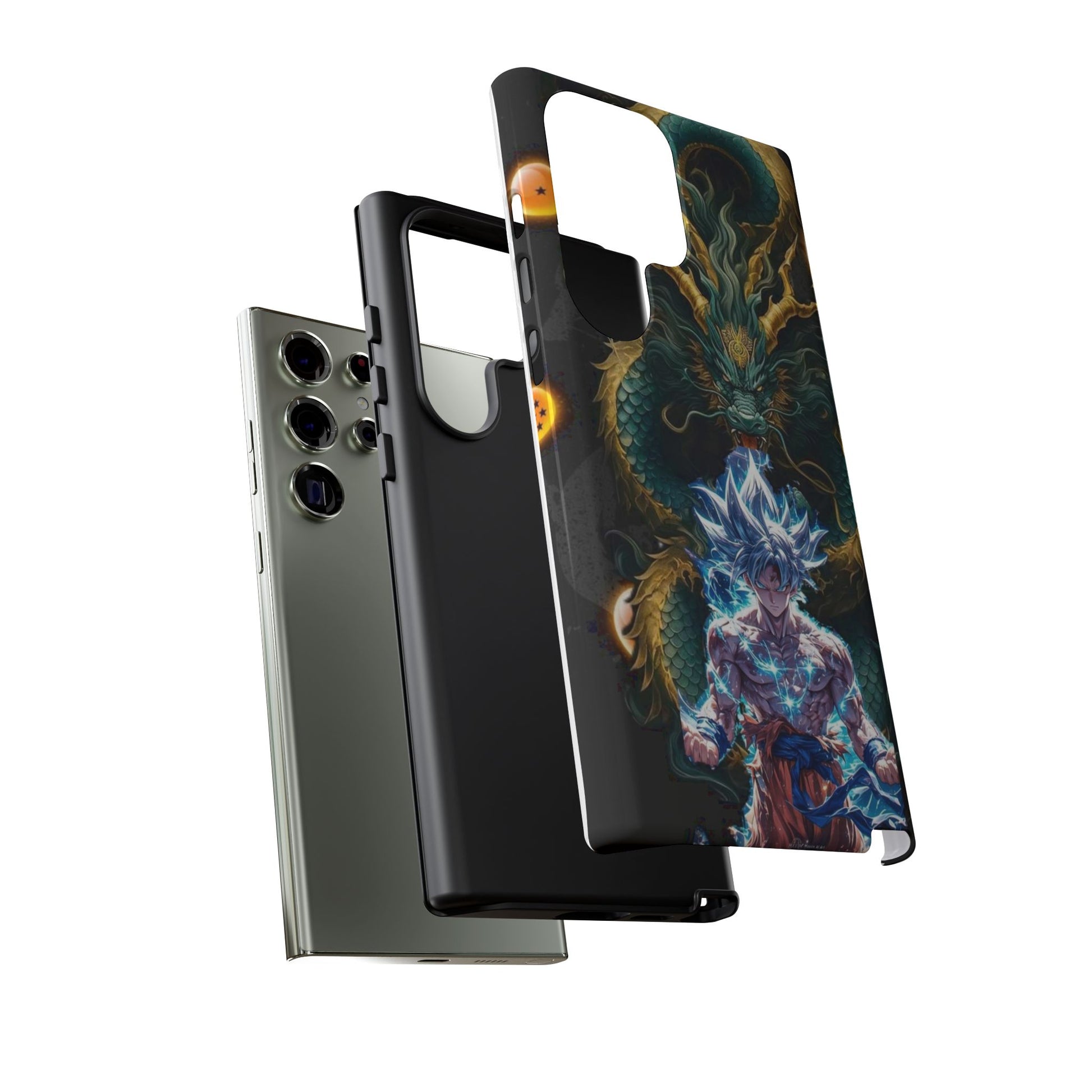 Anime Goku x Shenron Dragonball Z Tough Cases for iPhones, Samsung, and Pixel