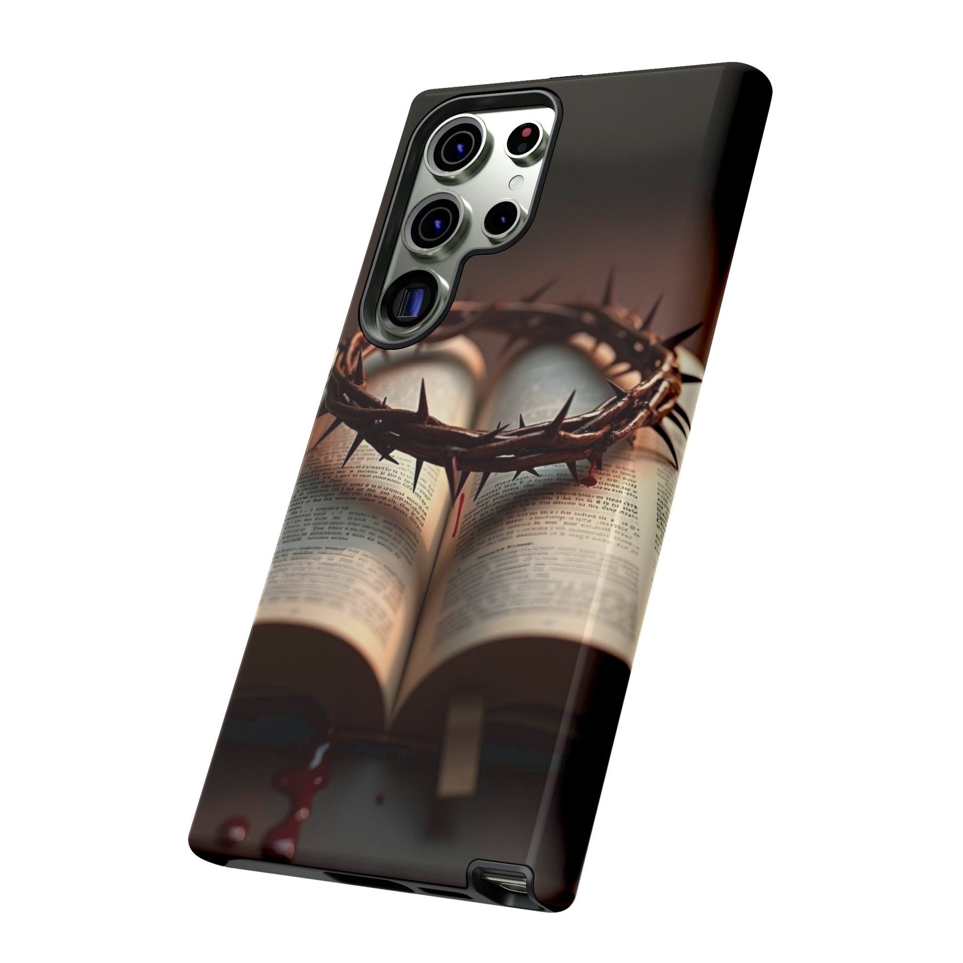 Crown of Thorns and Bible Christian Tough Cases for iPhones, Samsung, and Pixel