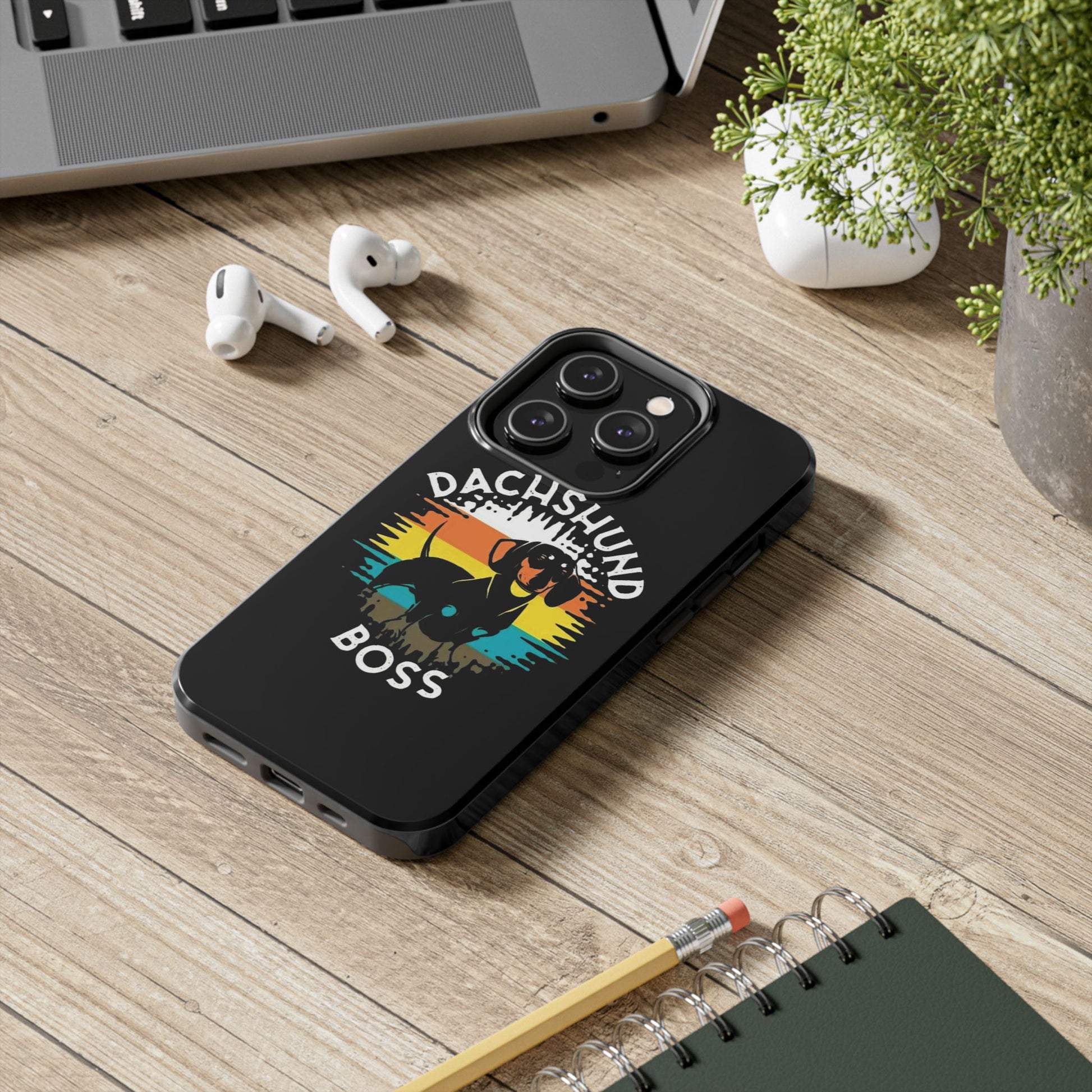 Dachshund Boss Theme Phone Cases for iPhones & Samsung Phones