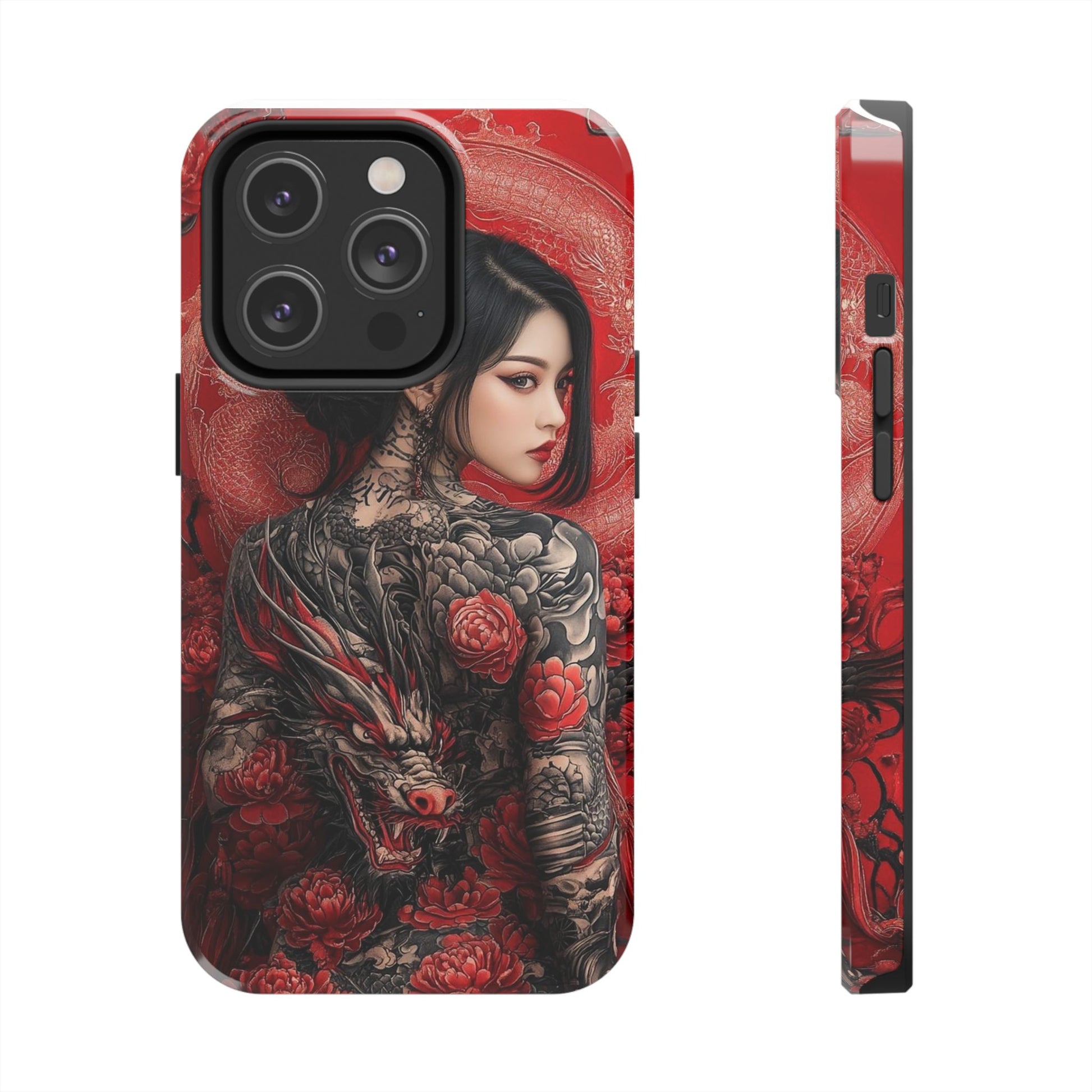 Japanese Geisha Tattooed Girl Phone Cases for Iphones & Samsung Durable
