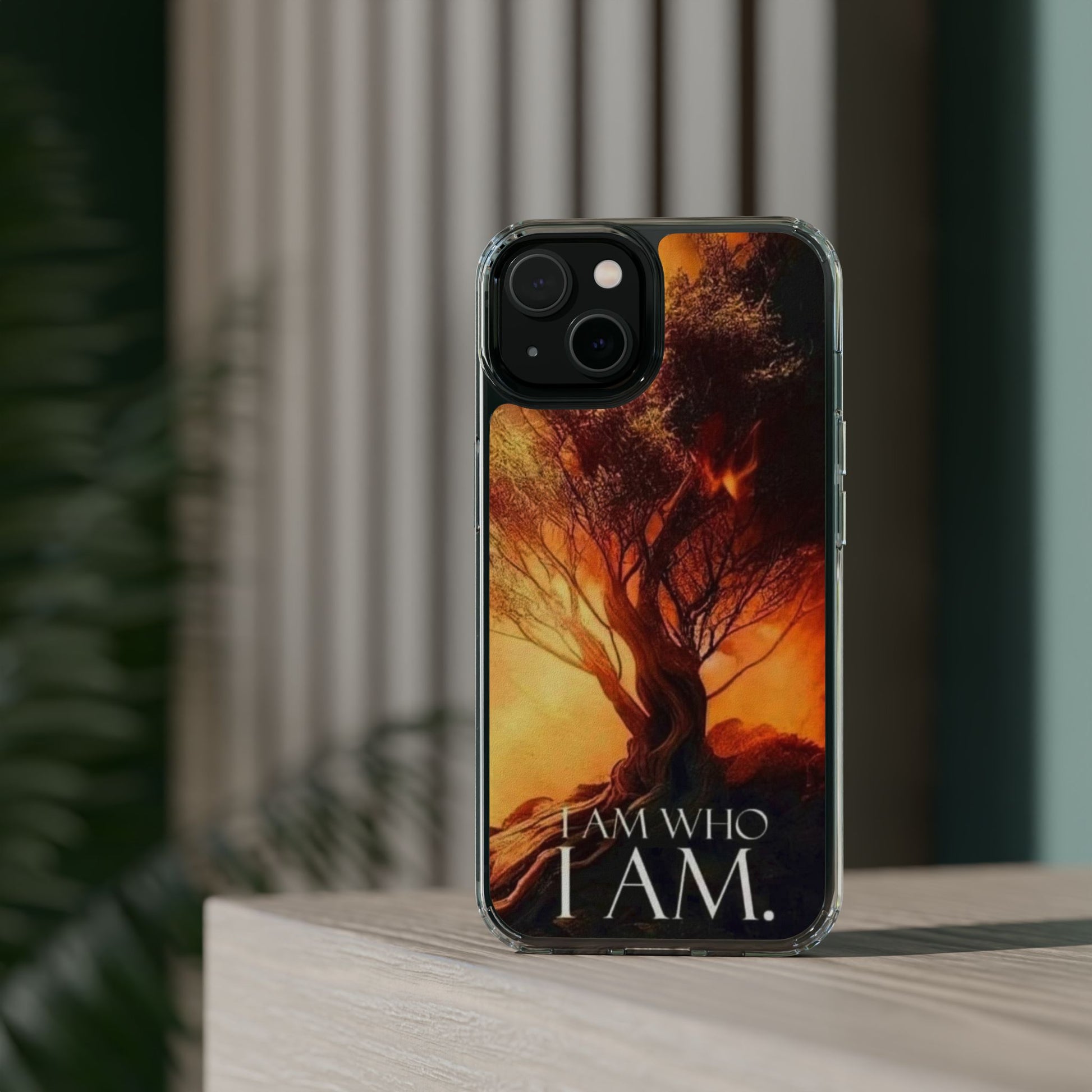 Phone Case, I Am Who I Am Bible Verse Clear Case for Iphone Samsung, Religious