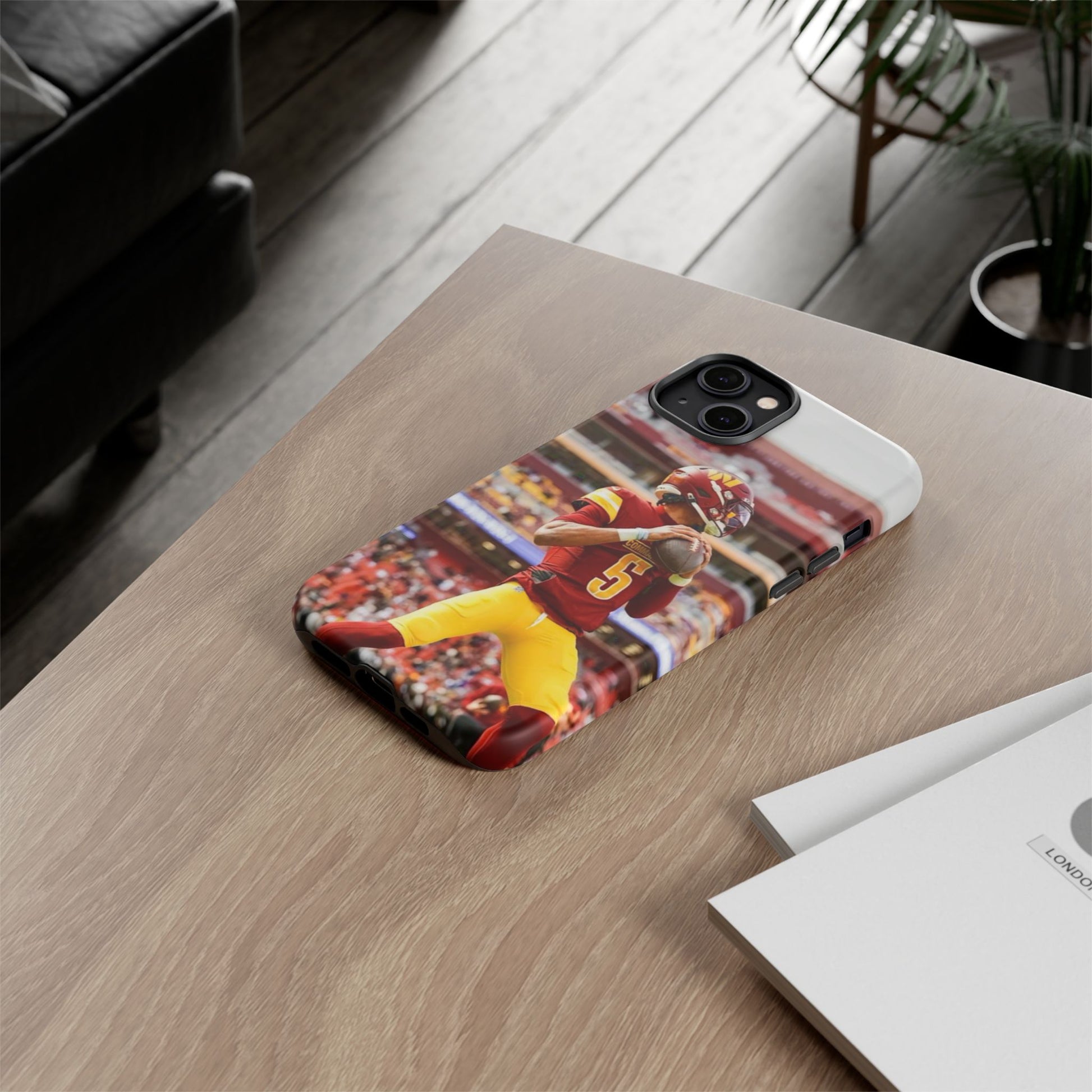Jayden Daniels Washington Football Tough Cases for iPhones, Samsung, and Pixel