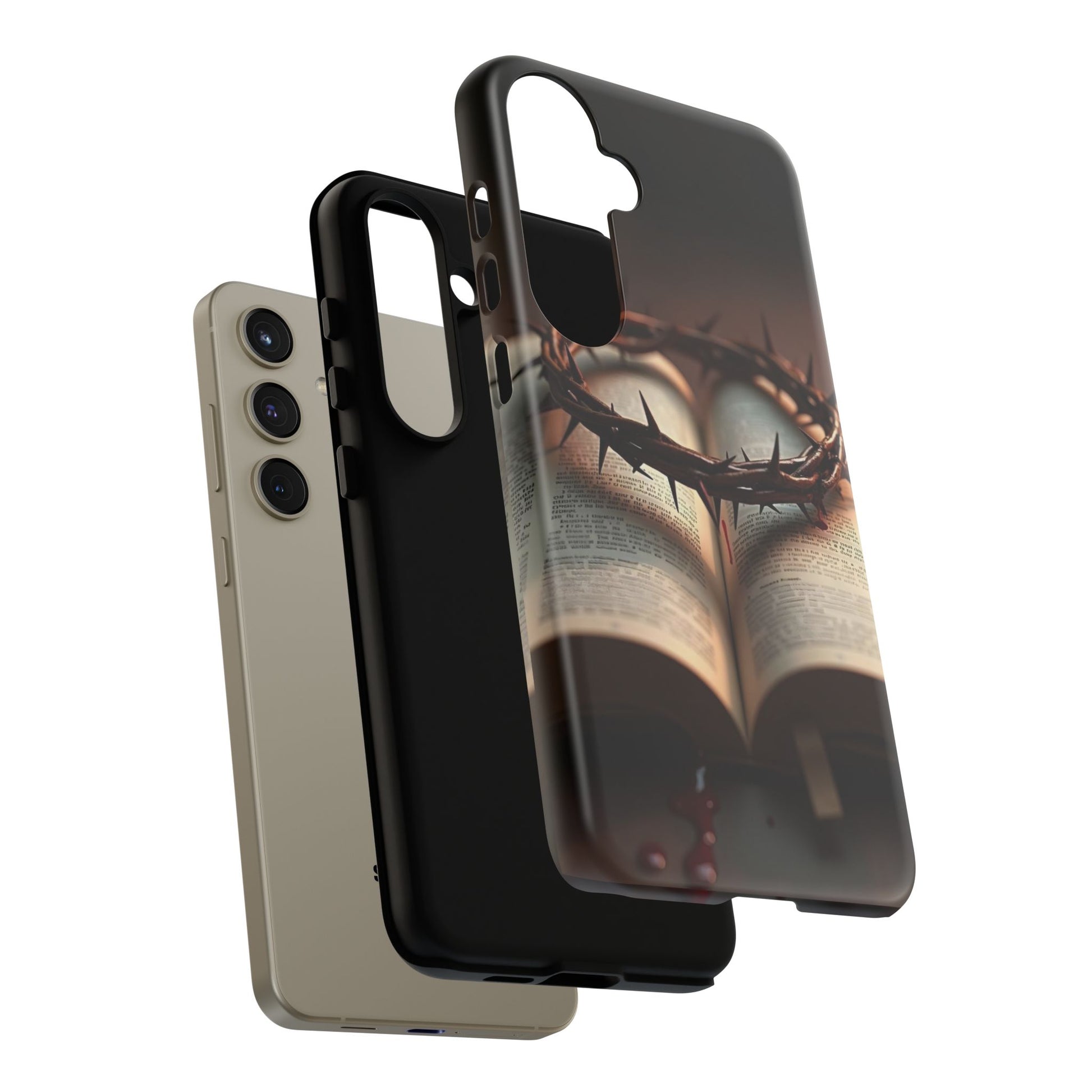 Crown of Thorns and Bible Christian Tough Cases for iPhones, Samsung, and Pixel