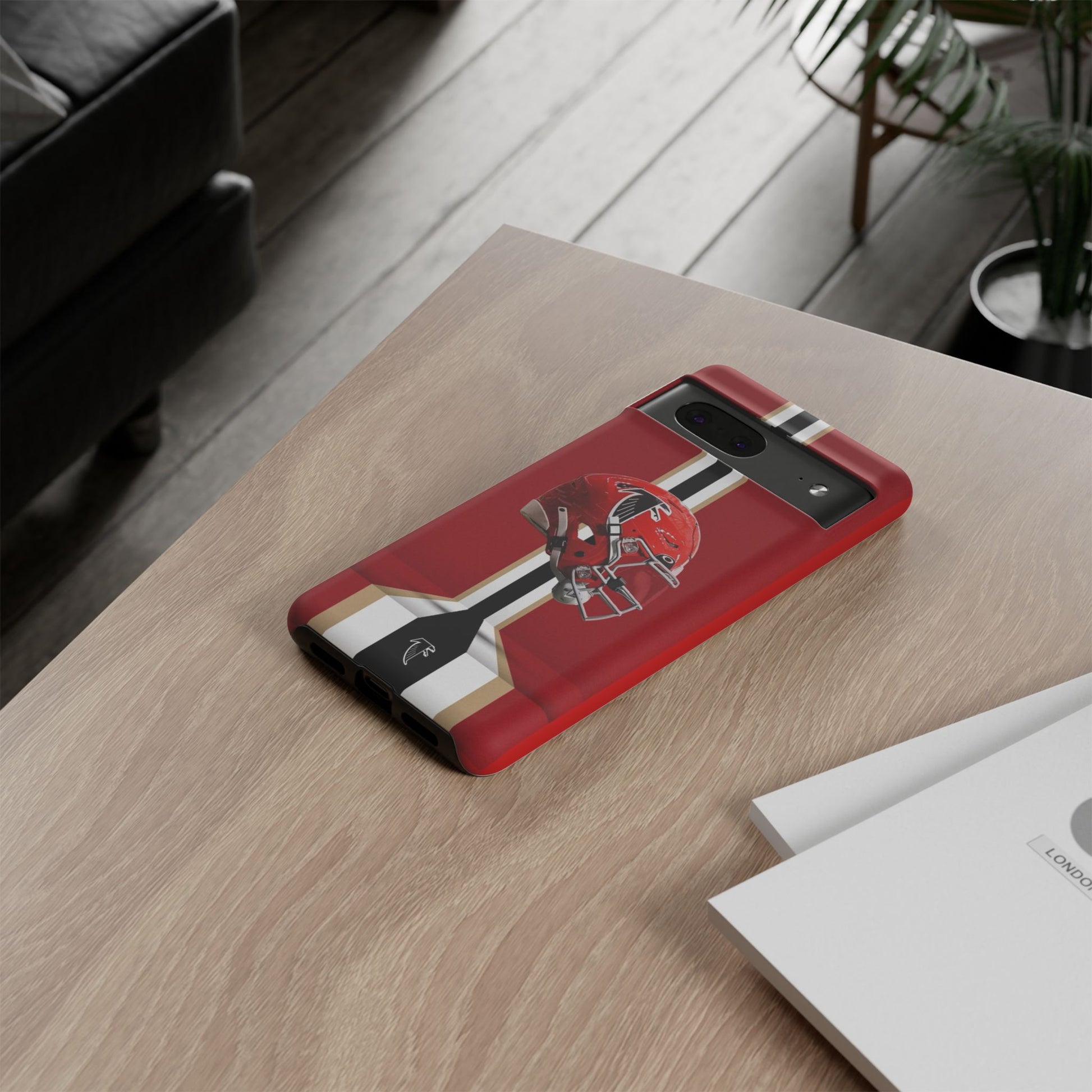 Atlanta Falcons Football Helmet Logo Tough Cases for iPhones, Samsung, and Pixel