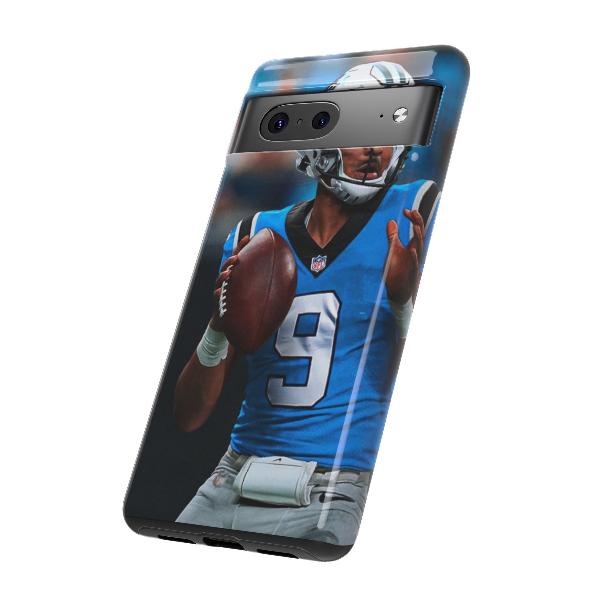 Carolina Panthers Bryce Young Football Tough Cases for iPhones, Samsung, and Pixel