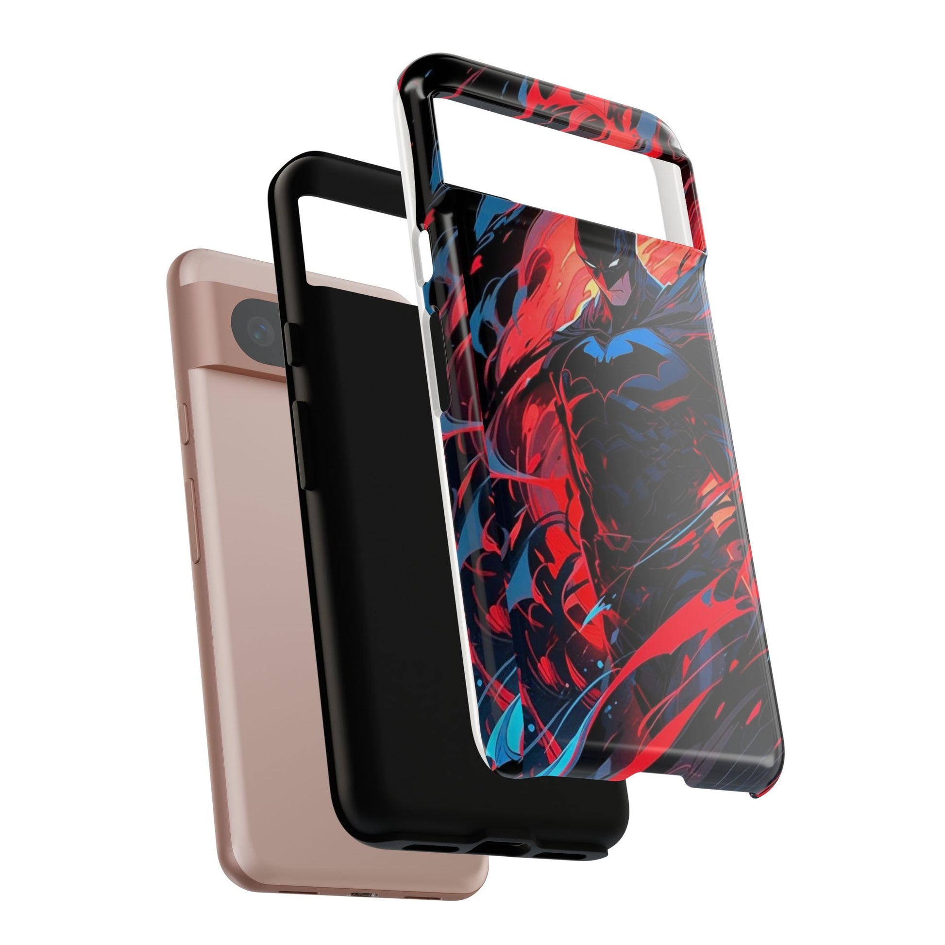 The Dark Knight Batman Art Tough Cases for iPhones, Samsung, and Pixel