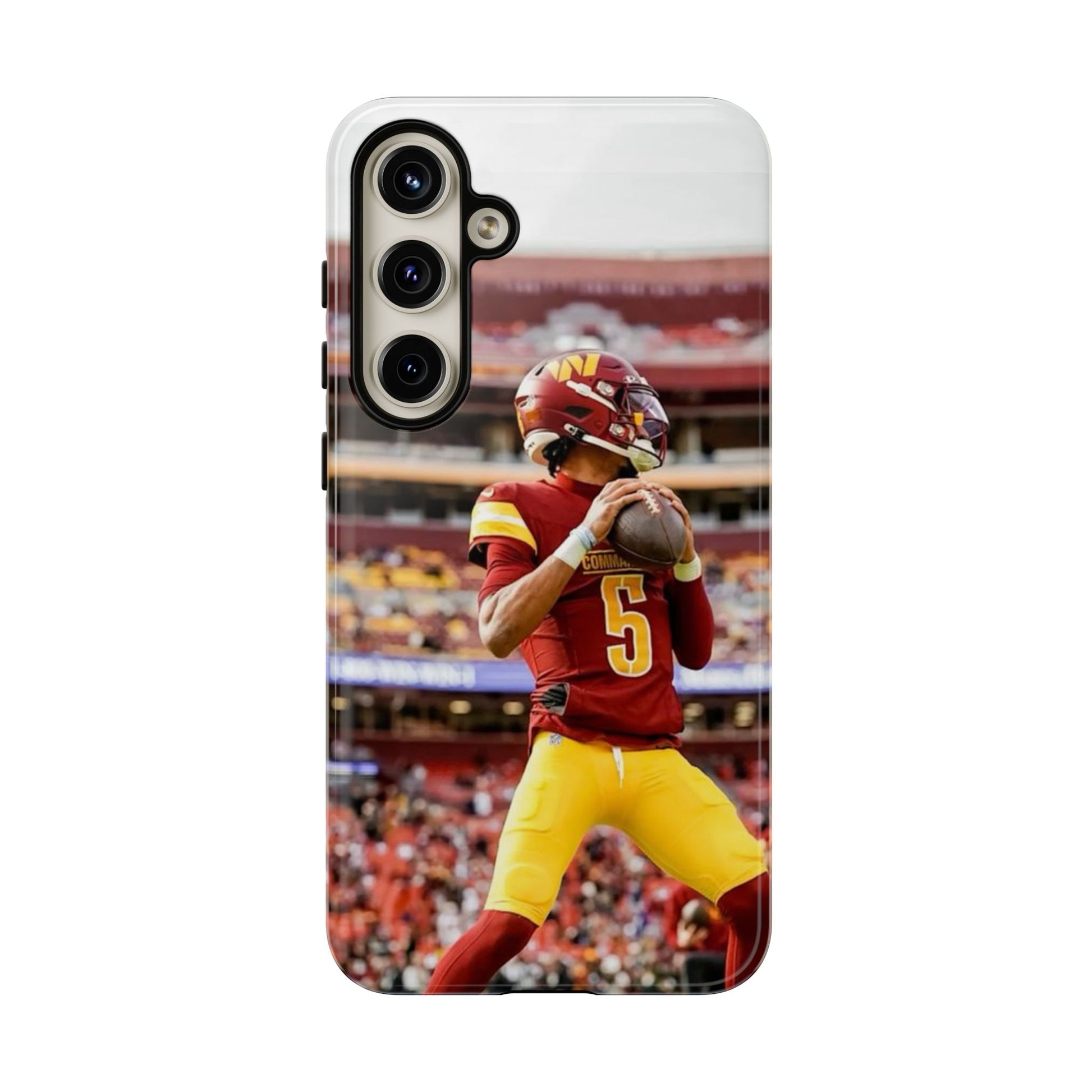 Jayden Daniels Washington Football Tough Cases for iPhones, Samsung, and Pixel
