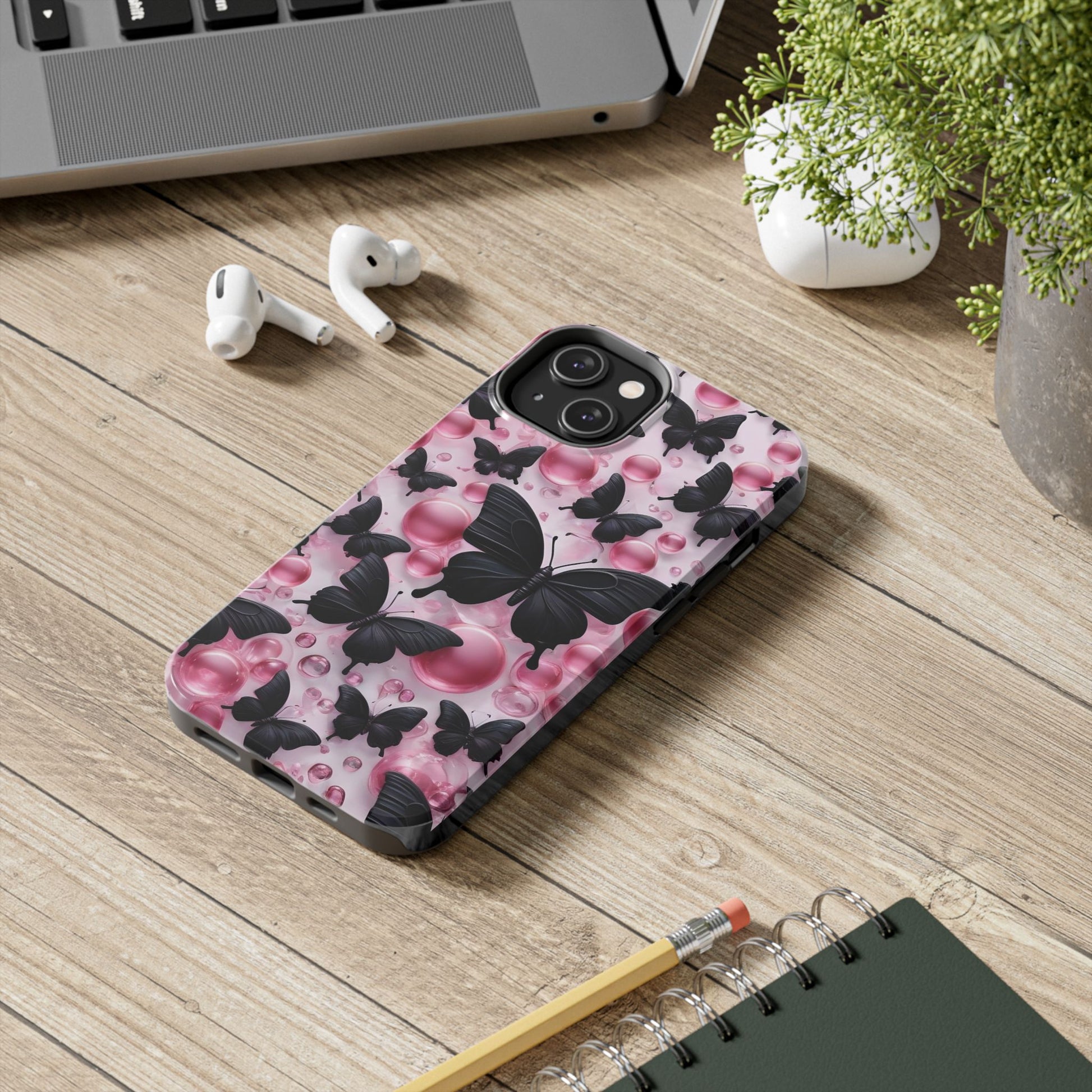 Pearls and Butterflies Theme Phone Cases for iPhones & Samsung Phones