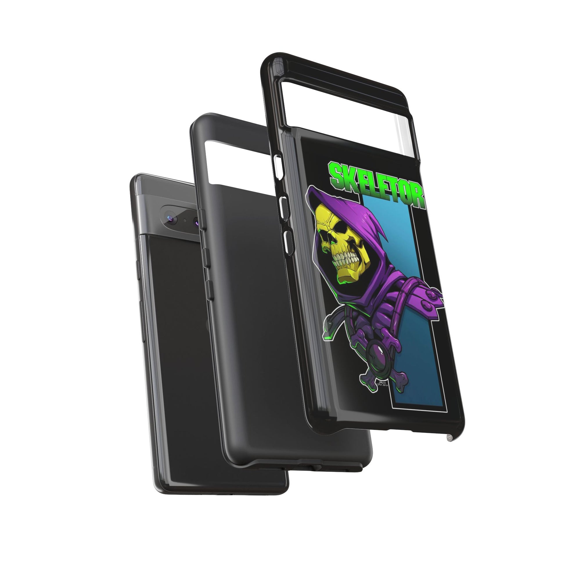 Skeletor Tough Cases for iPhones, Samsung, and Pixel