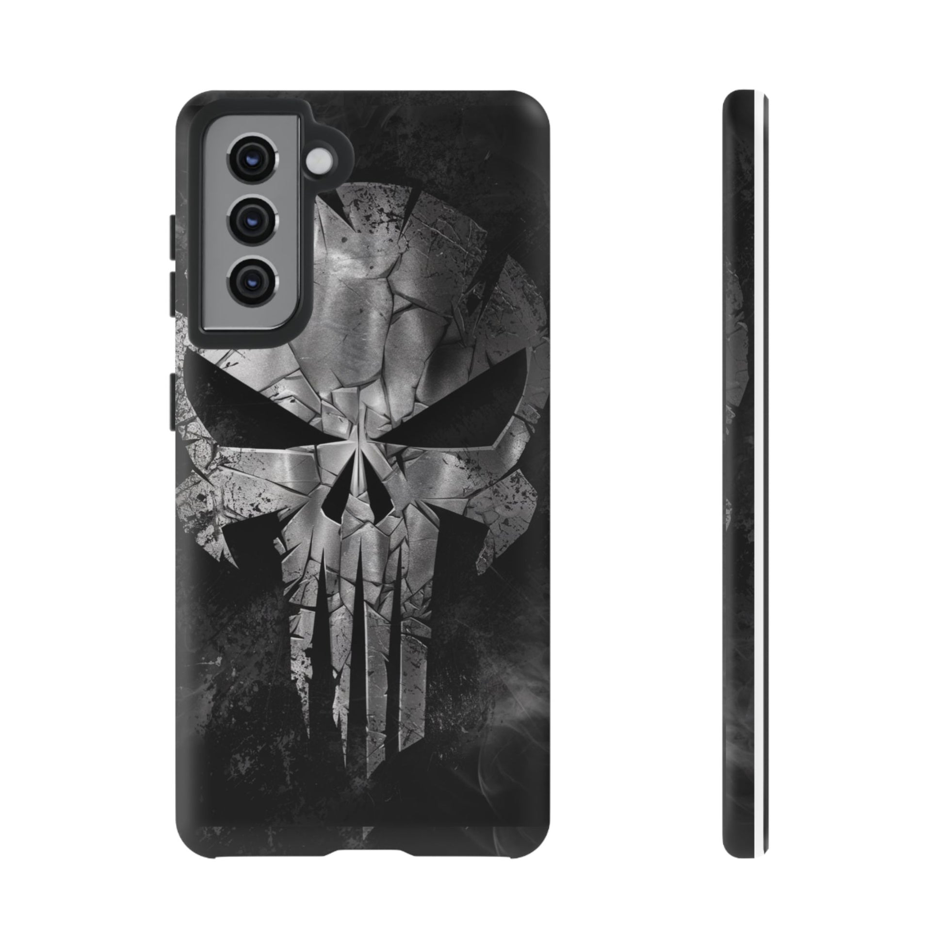 The Punisher Logo Art Tough Cases for iPhones, Samsung, and Pixel