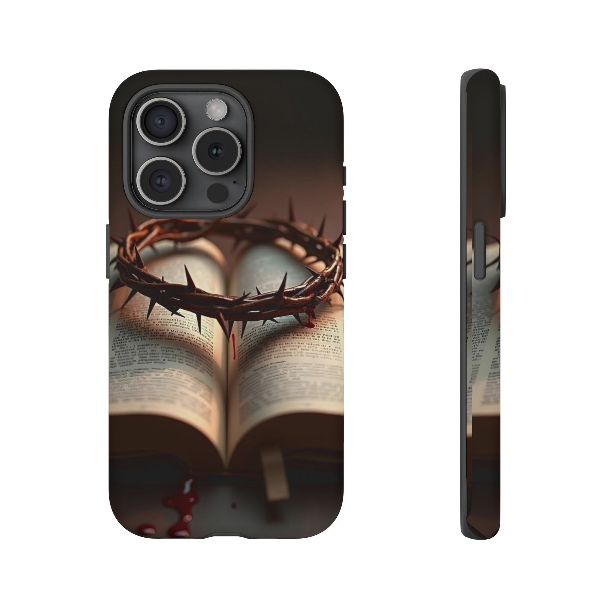 Crown of Thorns and Bible Christian Tough Cases for iPhones, Samsung, and Pixel