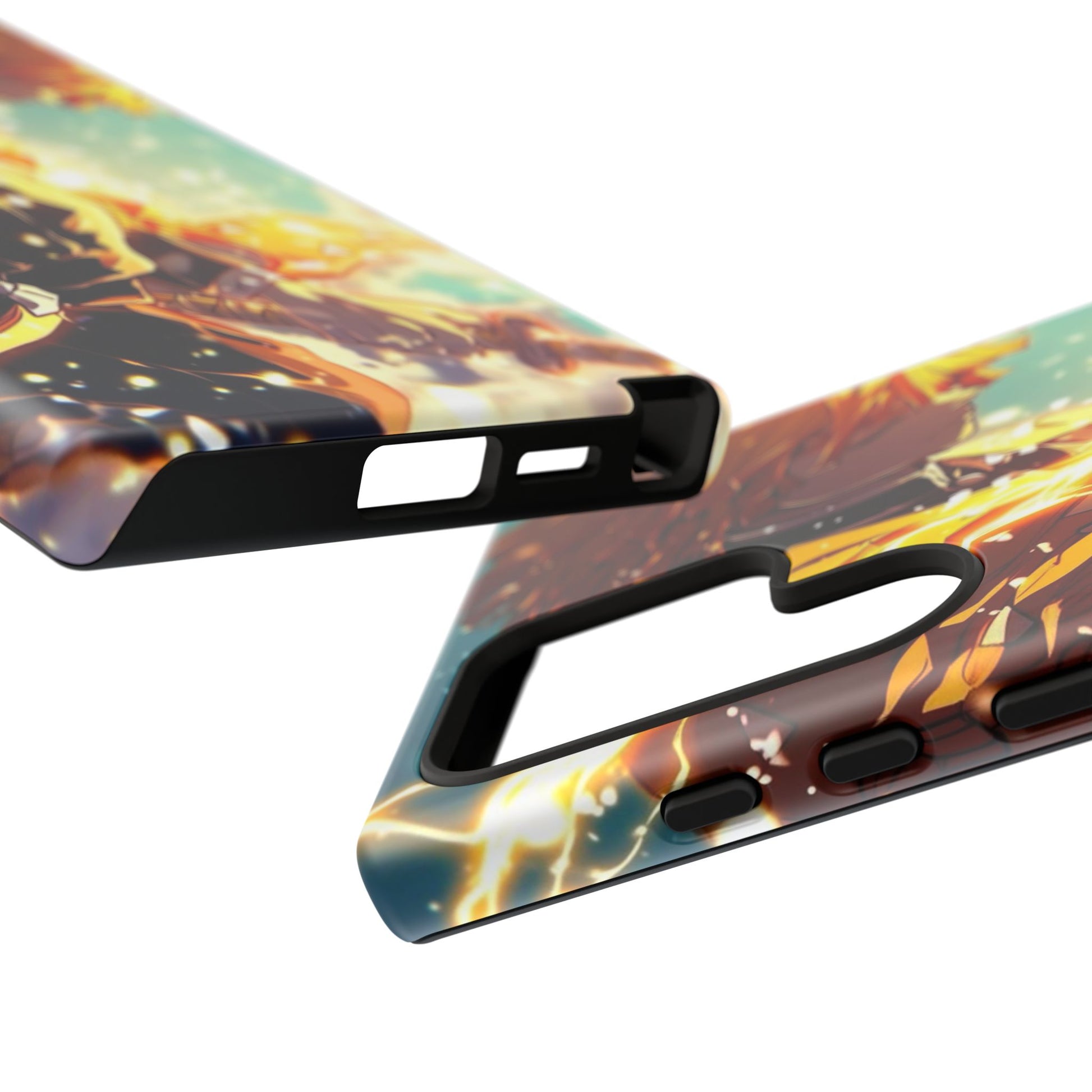 Demon Slayer Zenitsu Anime Theme Phone Case, Tough Cases for iPhones, Samsung, and Pixel