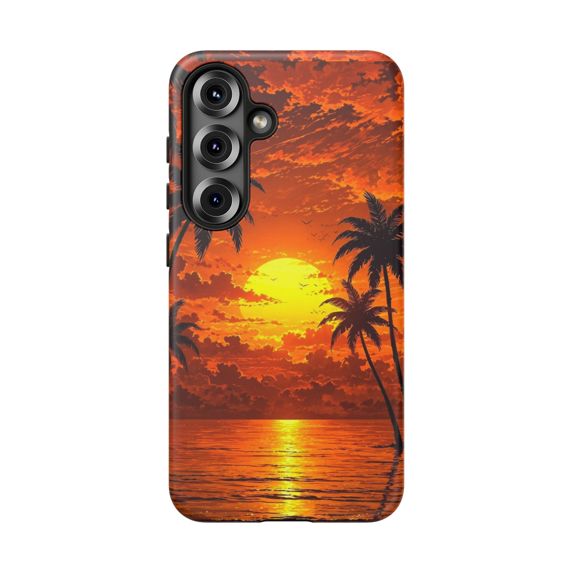 Beautiful Beach Sunset Tough Cases for iPhones, Samsung, and Pixel